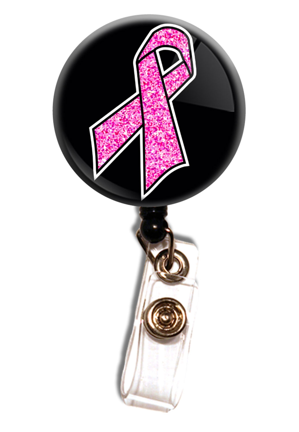 Initial This Pink Ribbon Retractable Badge Holders