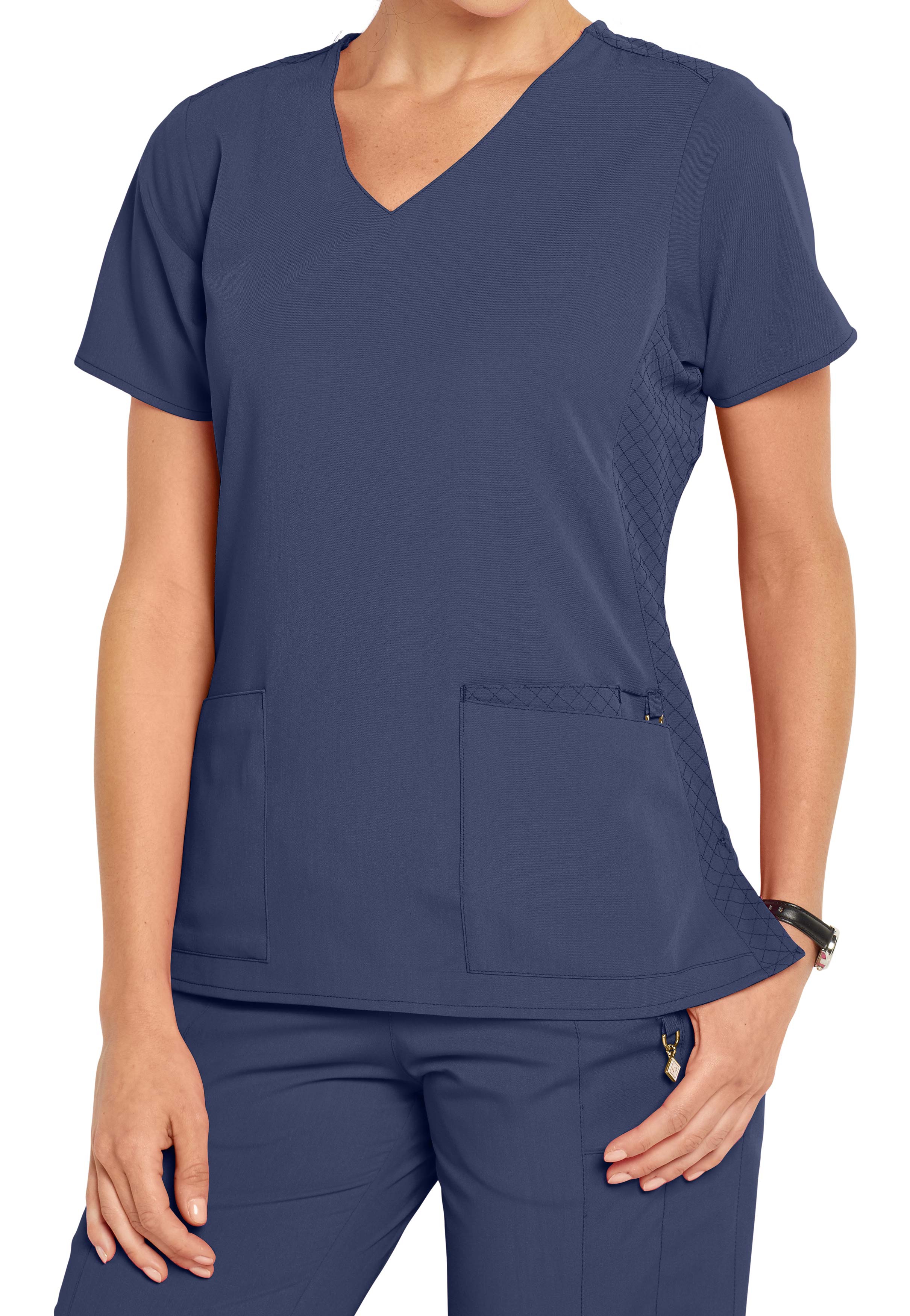 Vera Bradley Halo Nettie V-Neck Scrub Top