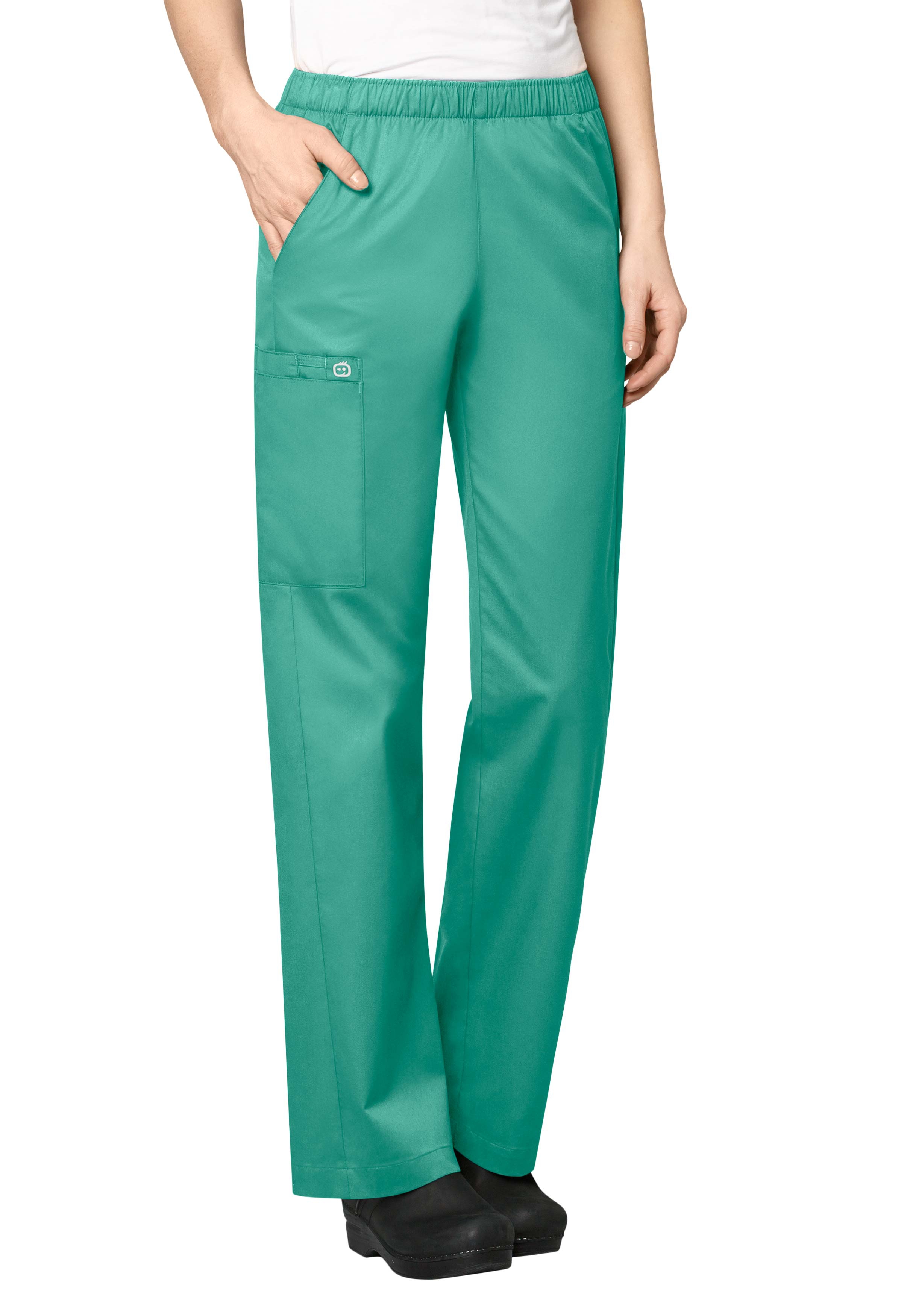 WonderWork Elastic Waist Cargo Scrub Pants