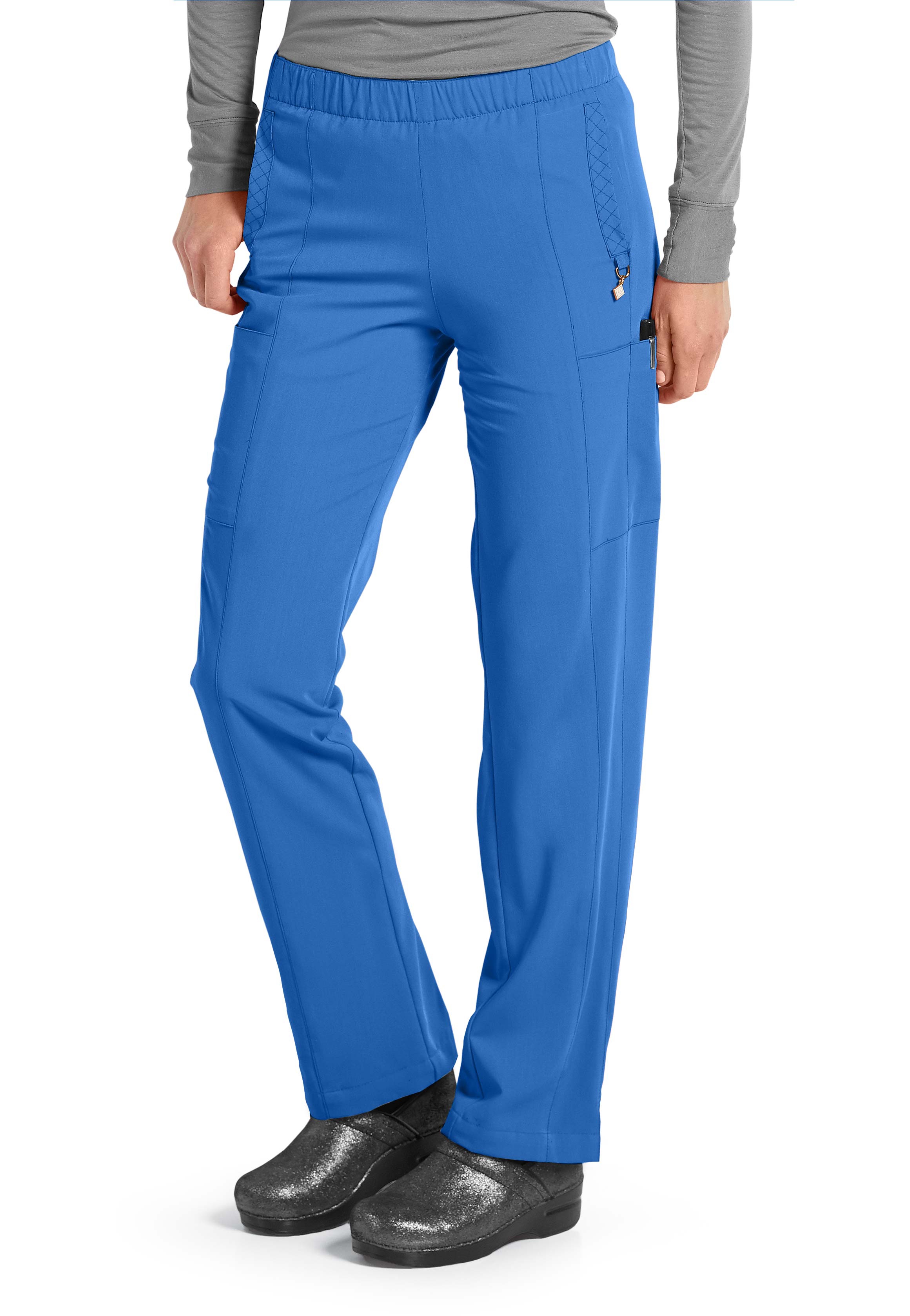 cargo scrub pants with elastic waist