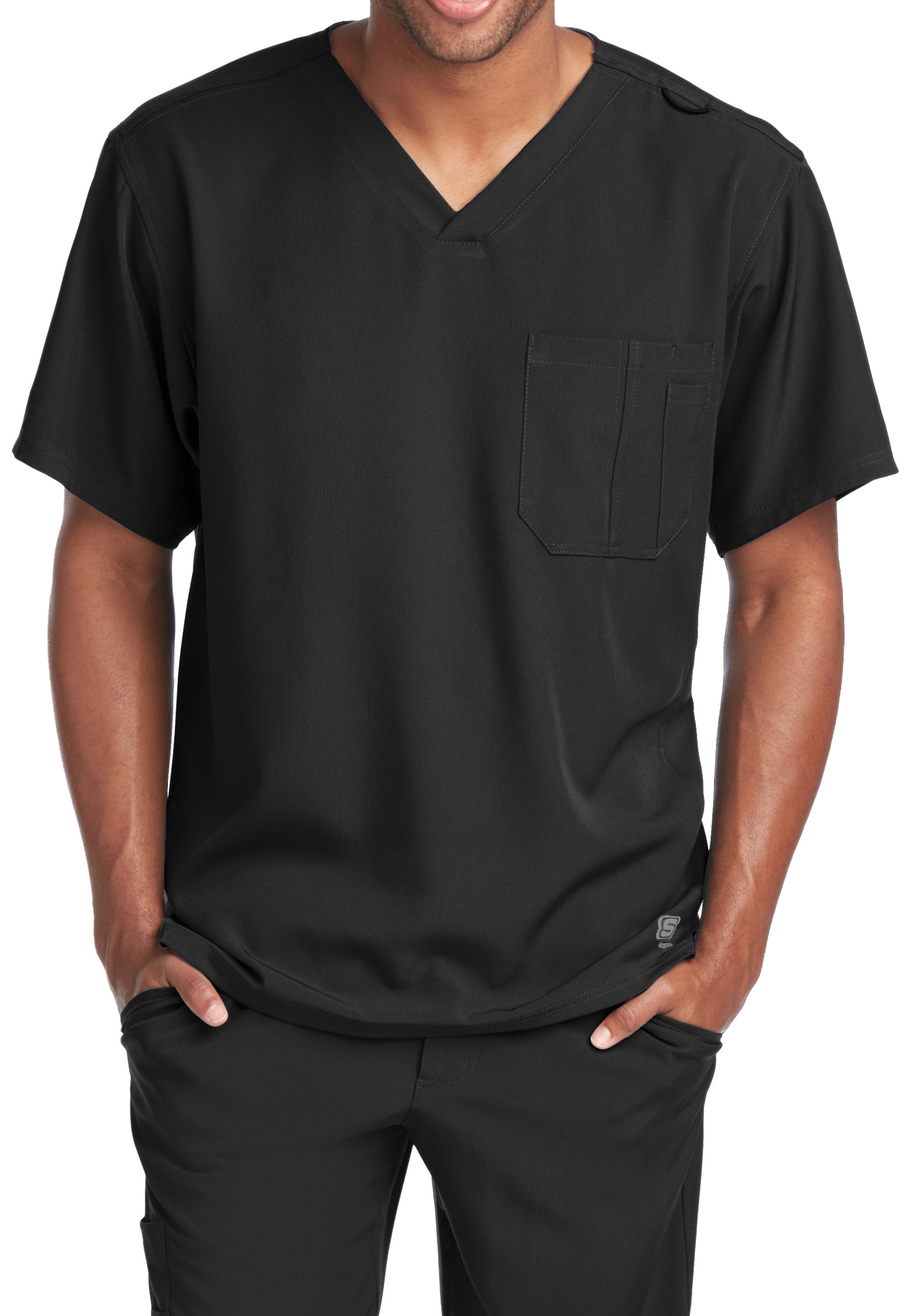 Skechers Men's Structure 1 Pocket V-Neck Scrub Top