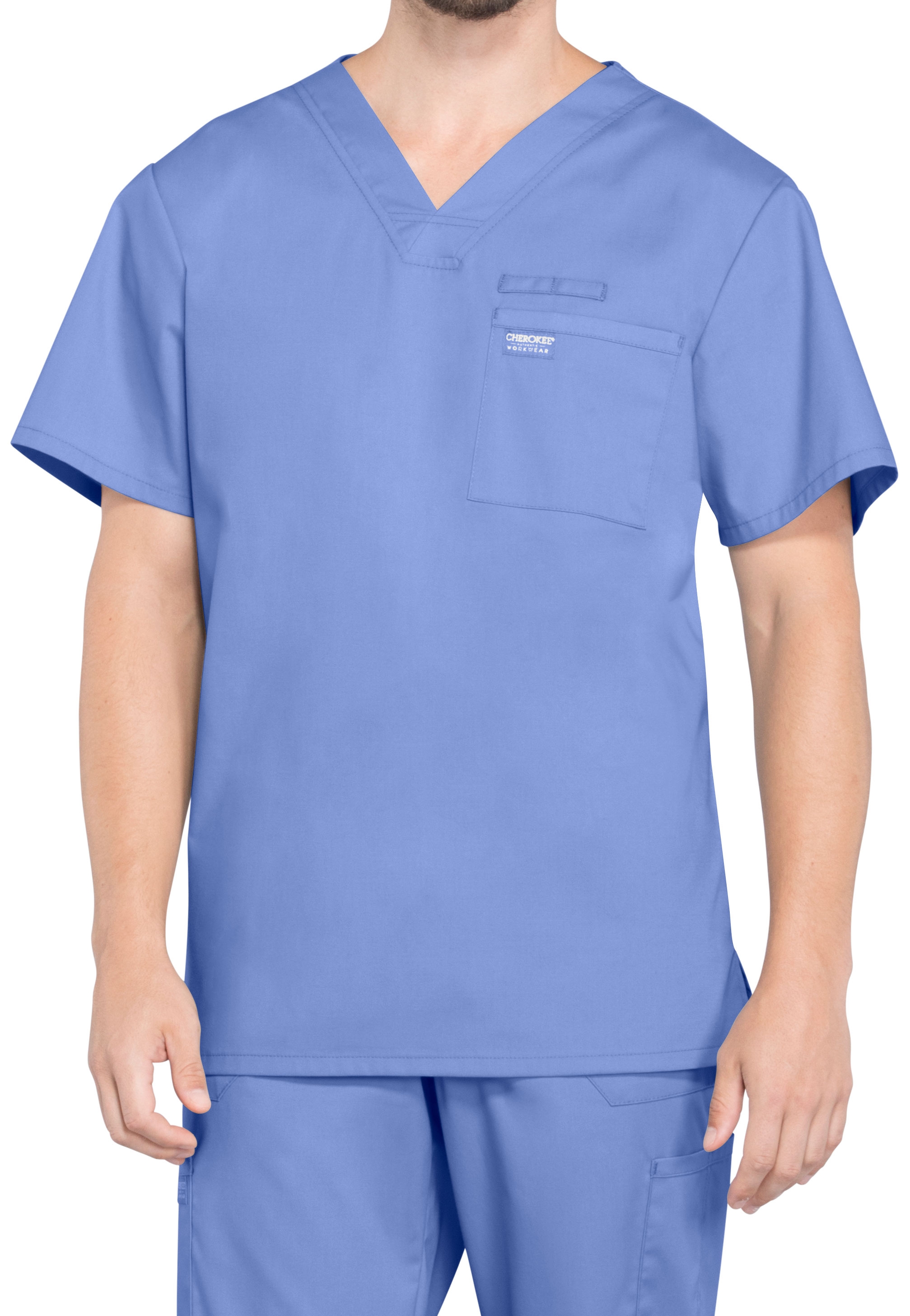 Cherokee Workwear Professionals 1 Pocket Men's V-Neck Scrub Top