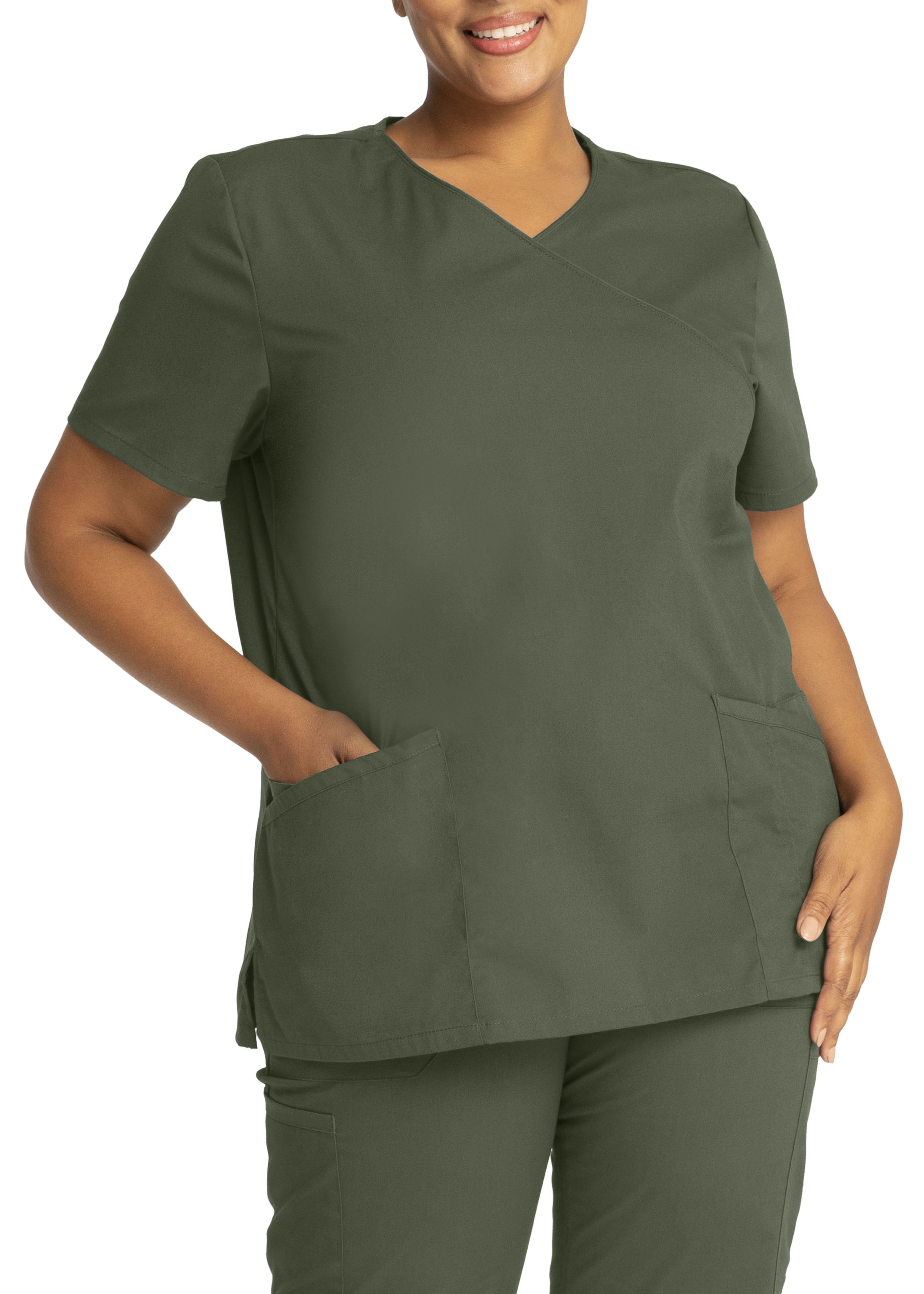 Cherokee Workwear Professionals Mock Wrap Scrub Top