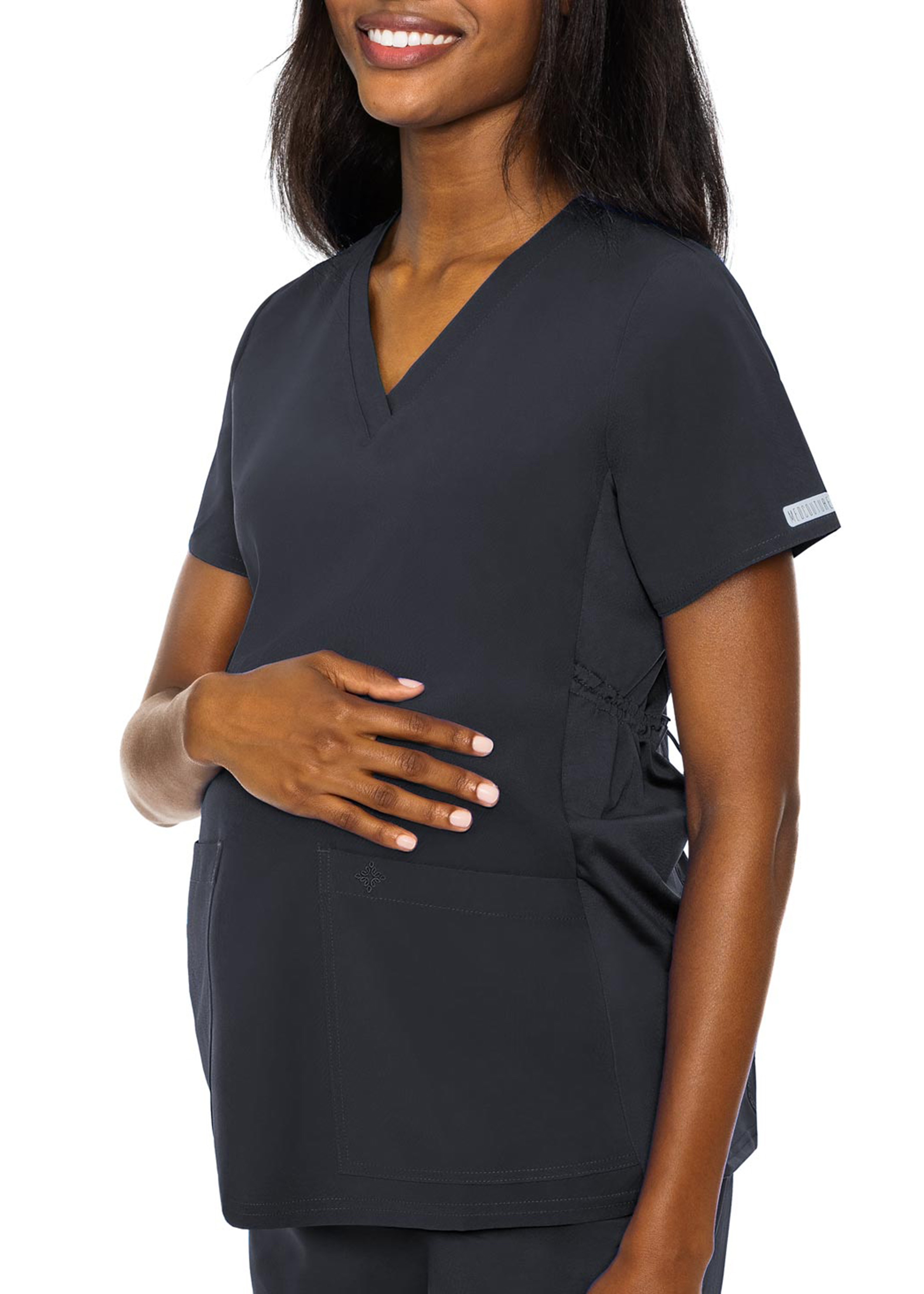 Med Couture Plus One Maternity V-Neck Scrub Top