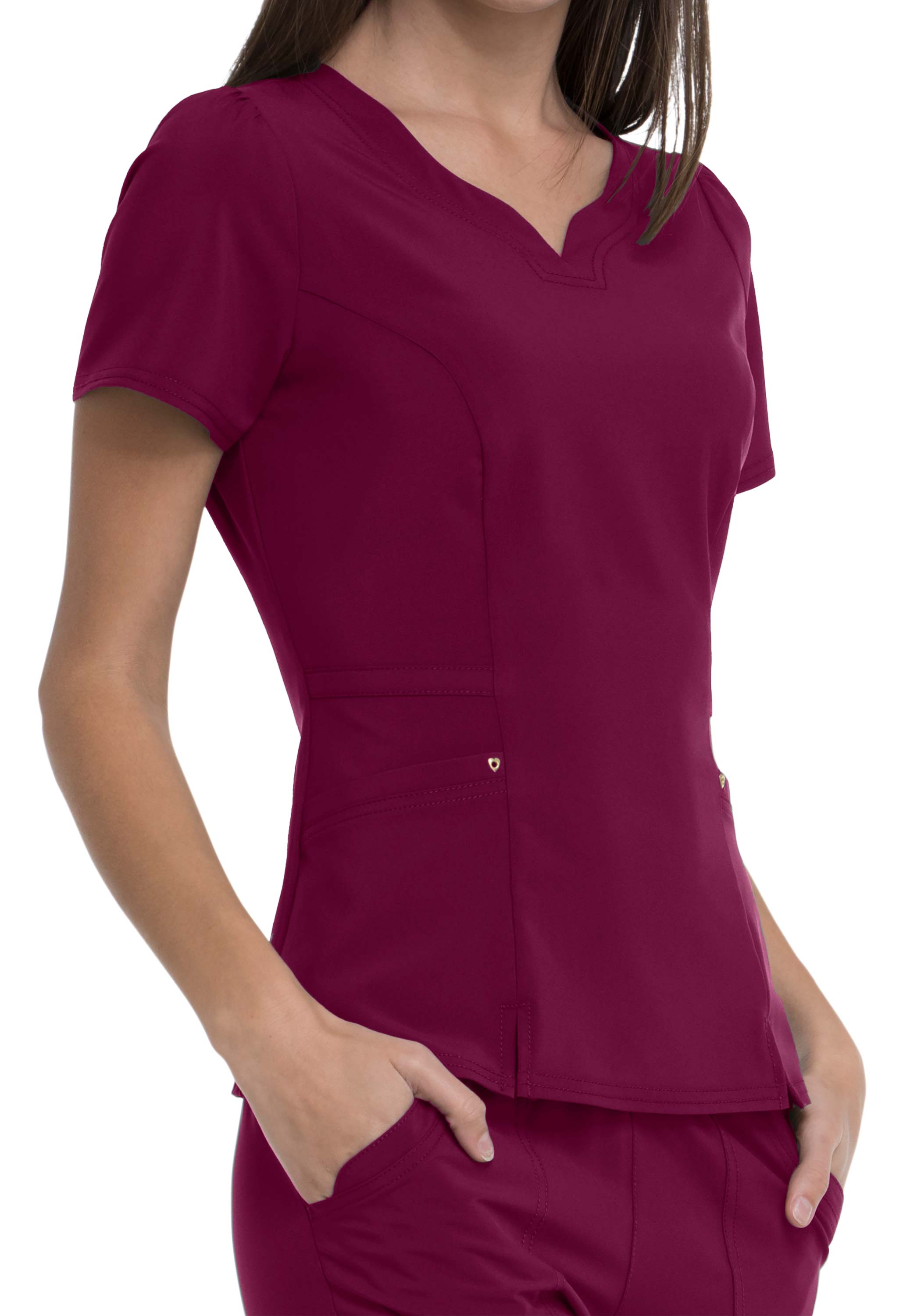 HeartSoul Love Always Lovely V-Neck Scrub Top