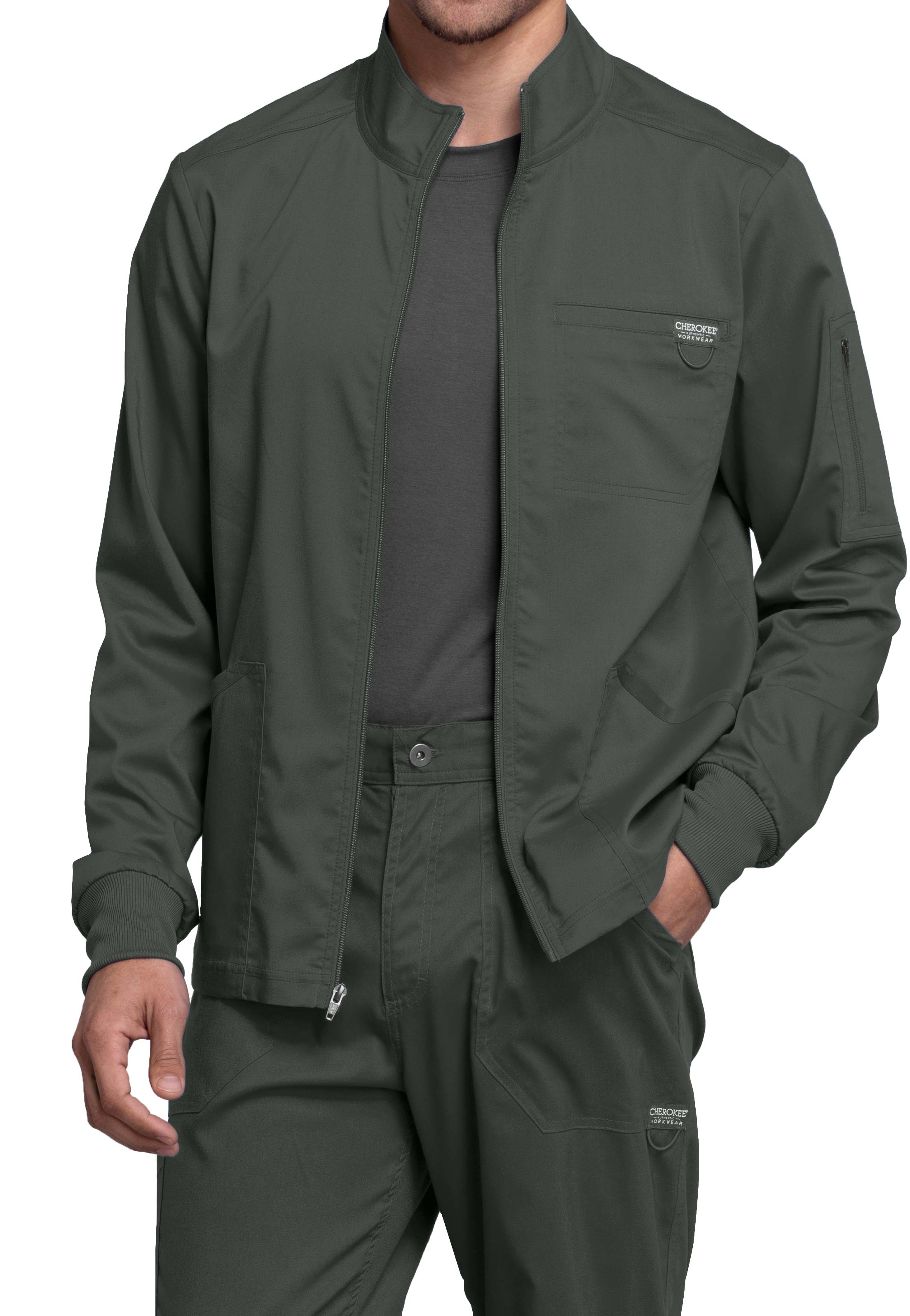 Cherokee Workwear Revolution Men's Full Zip Scrub Jackets