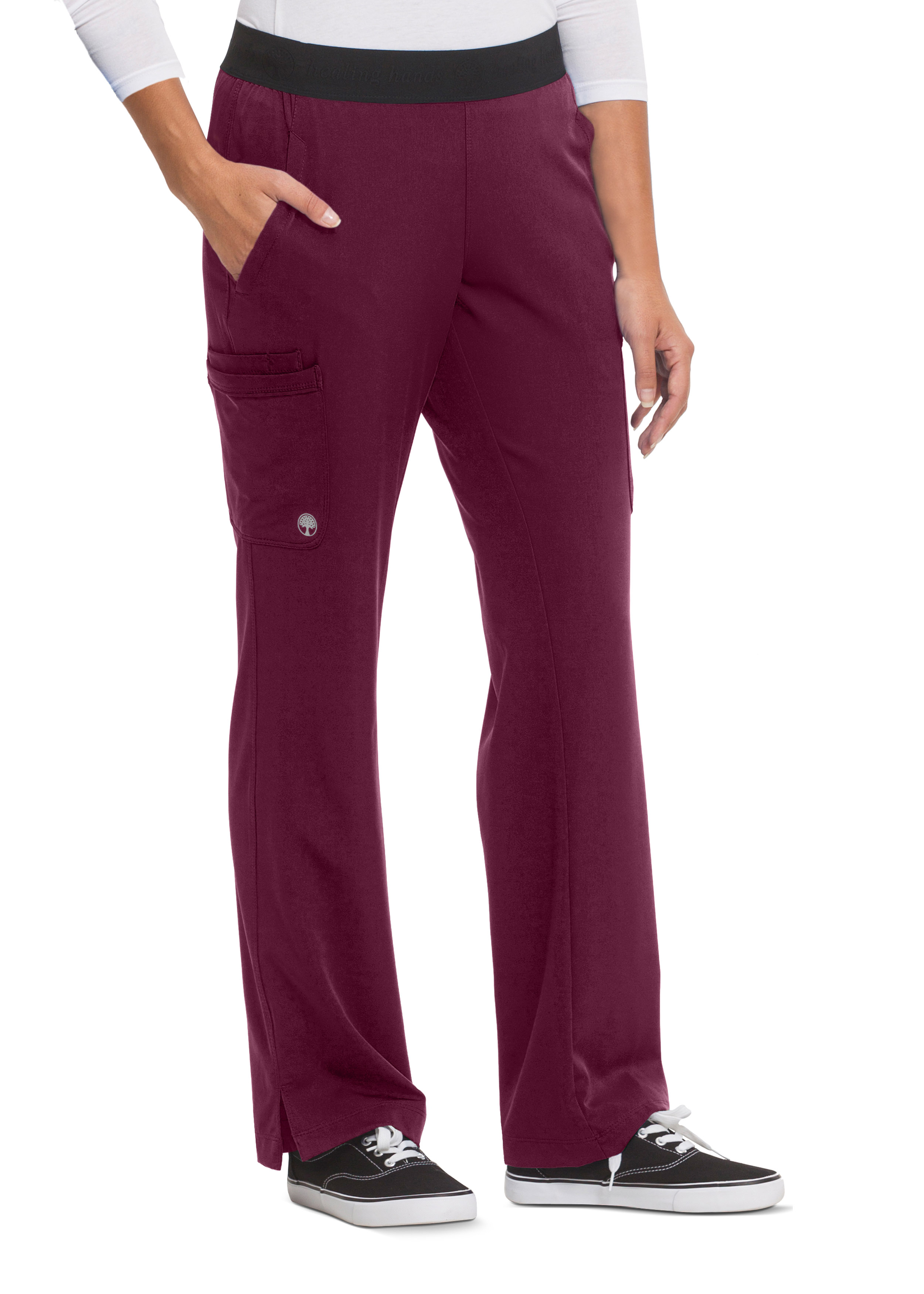 HH Works Rachel 6 Pocket Straight Leg Yoga Waist Scrub Pant 