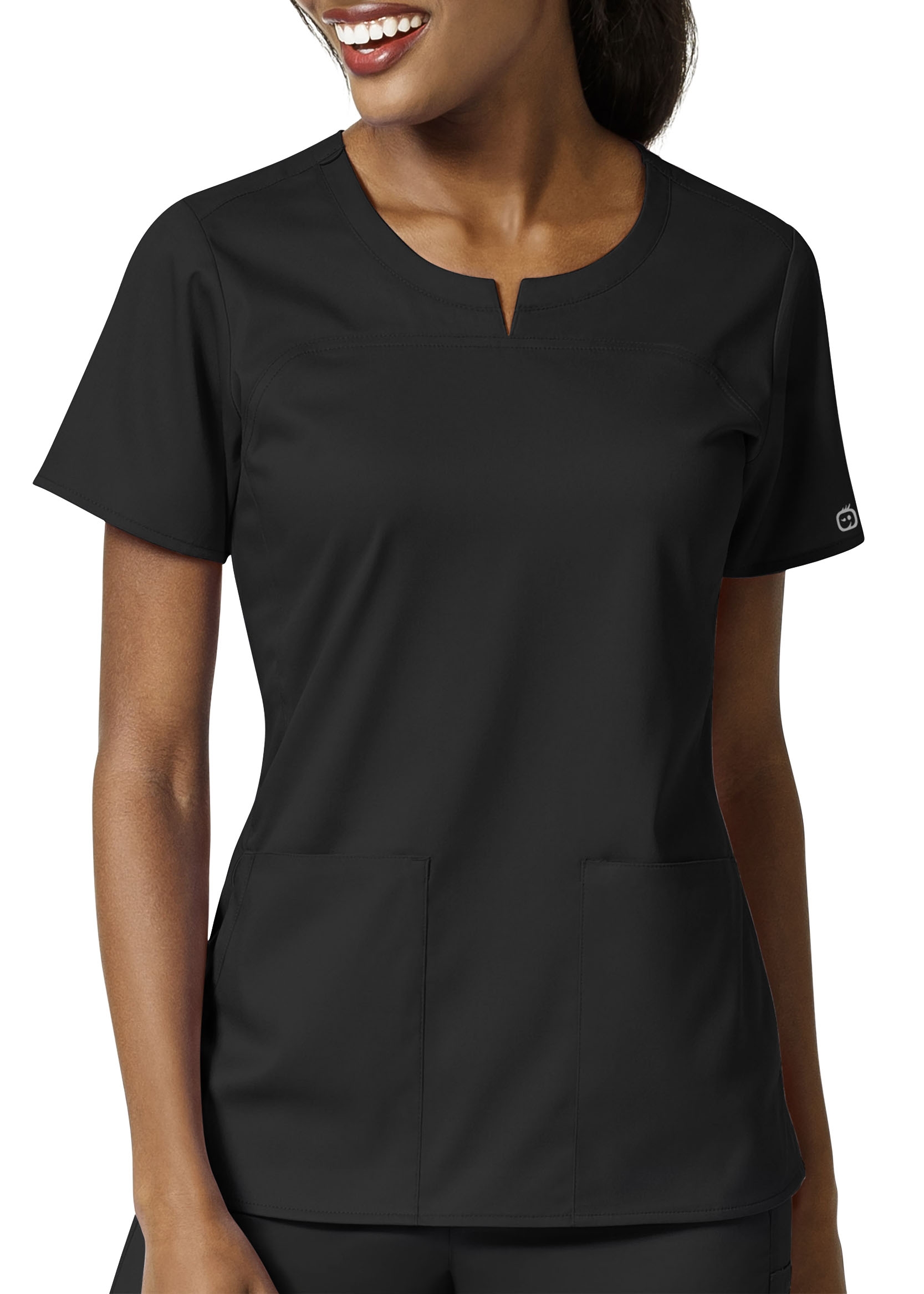 WonderWink Pro Princess Seam Notch Neck Scrub Top