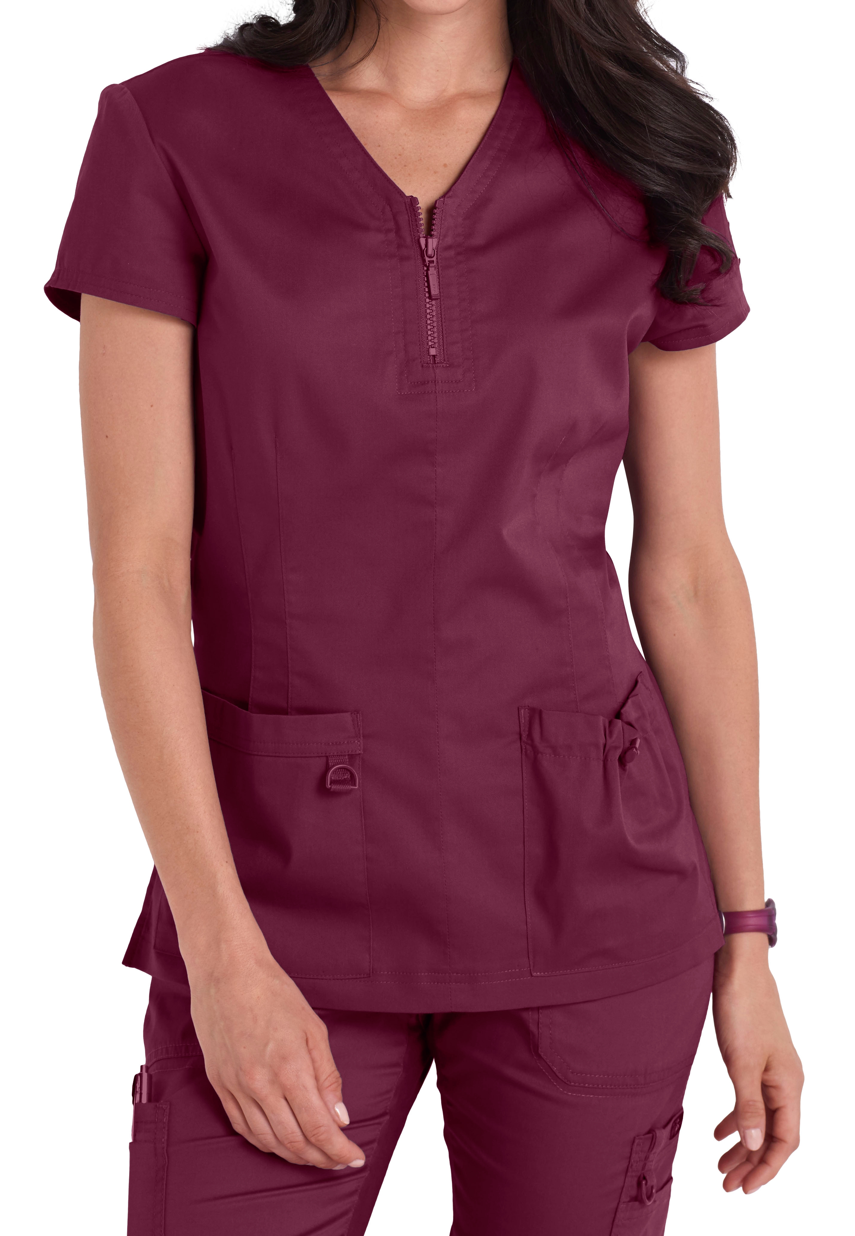 Koi Stretch Mckenzie Zip Neckline Scrub Top