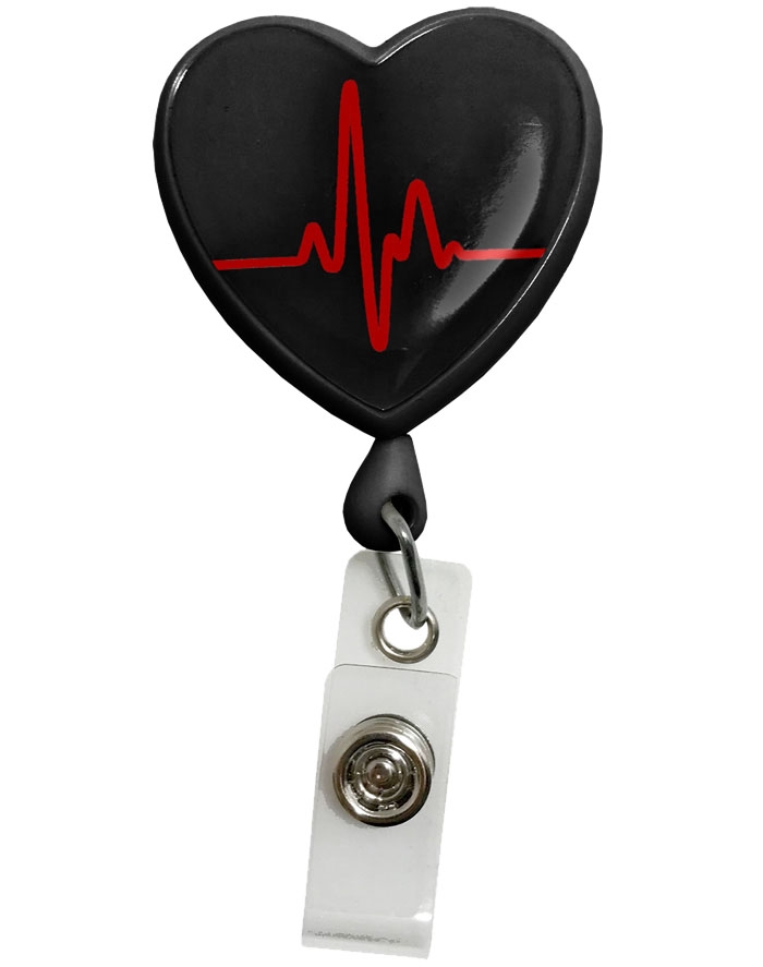 Beyond Scrubs EKG Heart Badge Reels