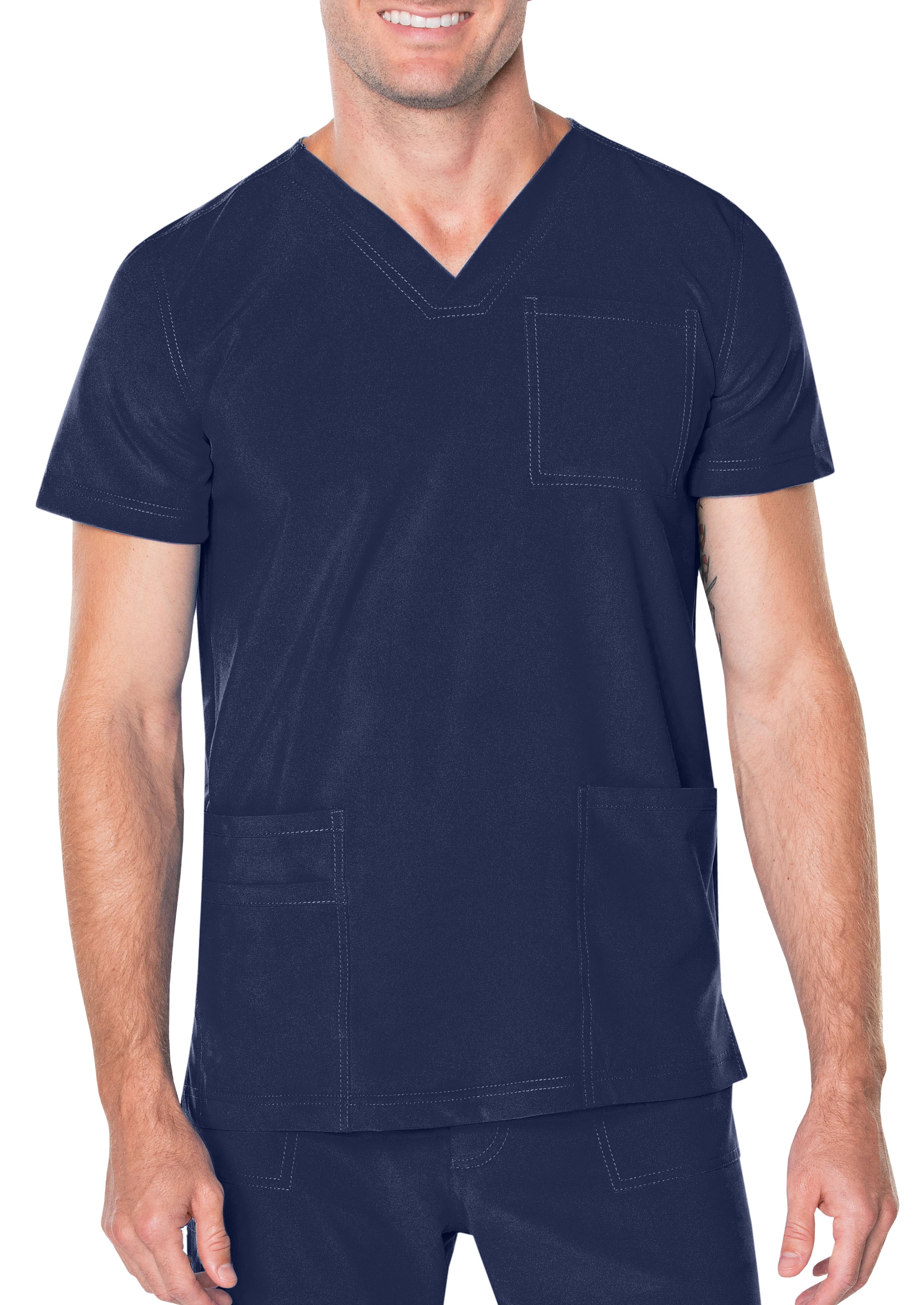 Landau Proflex Men's 3 Pocket V-Neck Scrub Top