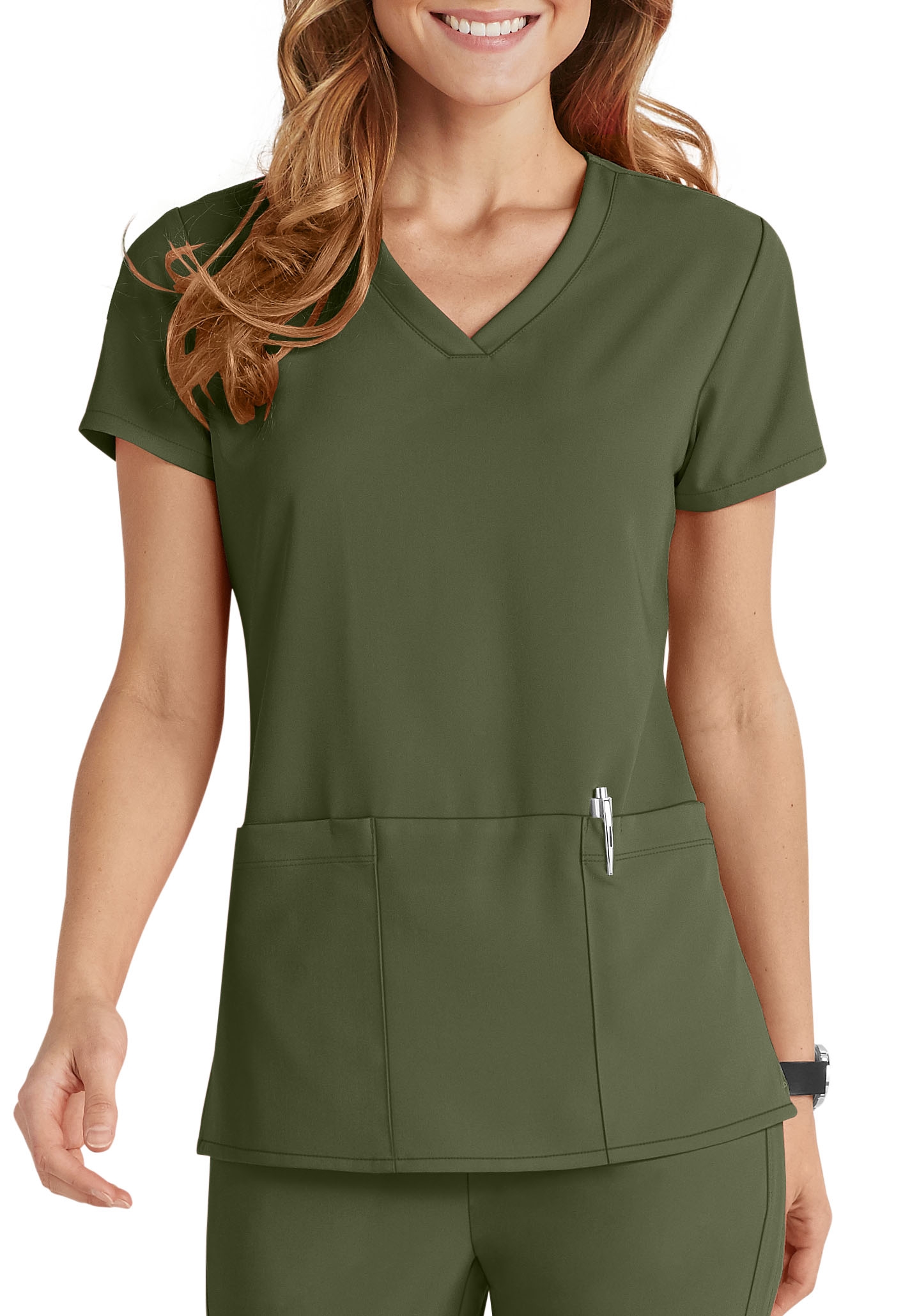 Grey's Anatomy Signature 3 Pocket Crisscross V-Neck Scrub Top