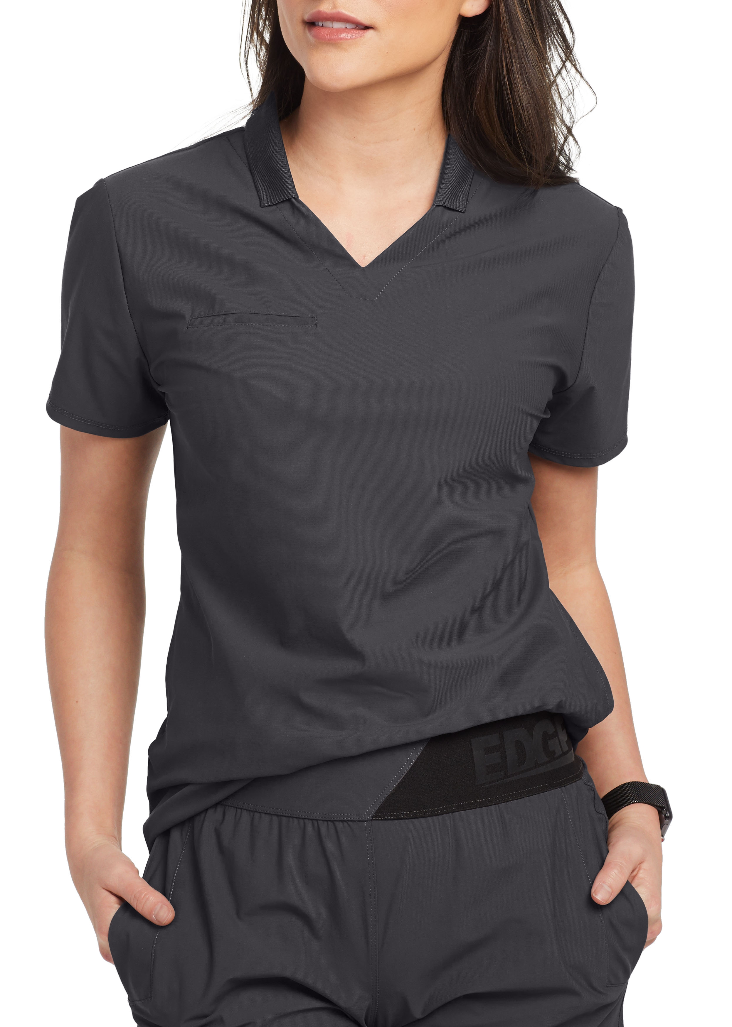 Grey's Anatomy Edge Lyra 3 Pocket Polo Scrub Top