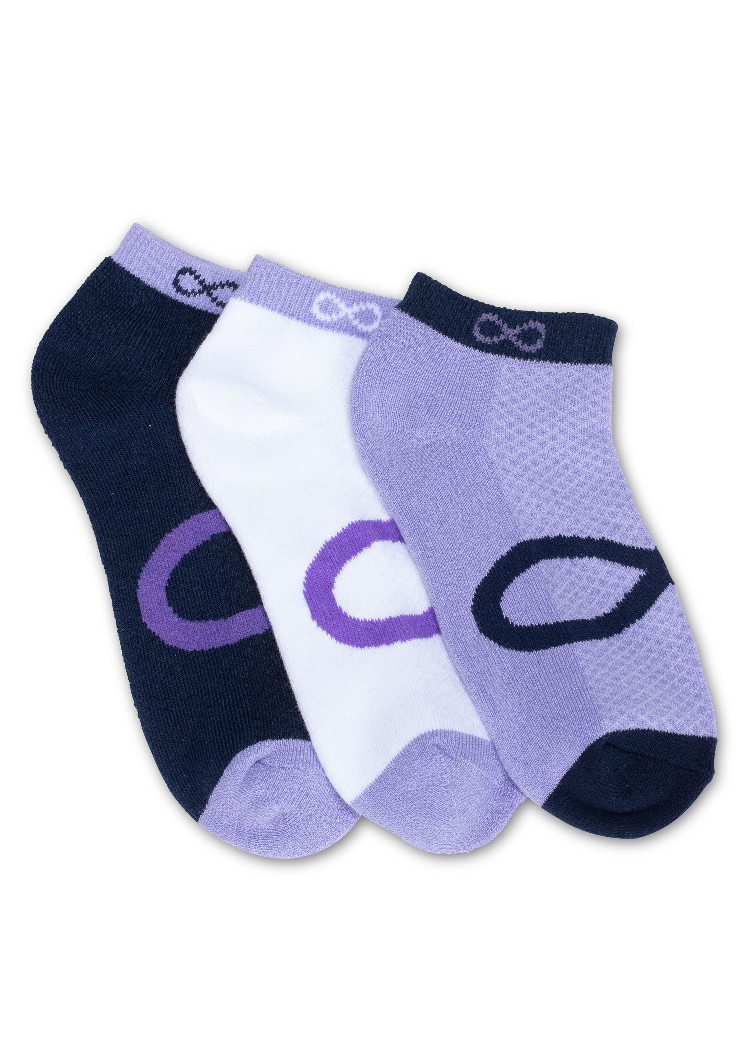 Infinity by Cherokee Spark Unisex 3-Pair No Show Socks