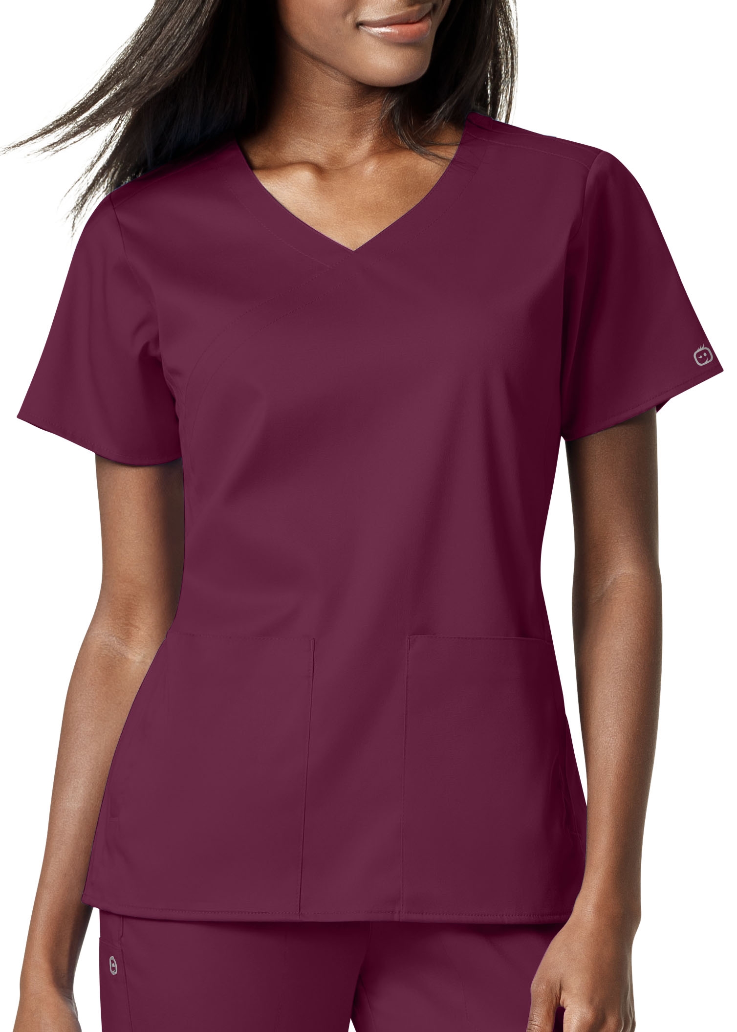 WonderWink Pro 2 Pocket Mock Wrap Scrub Top