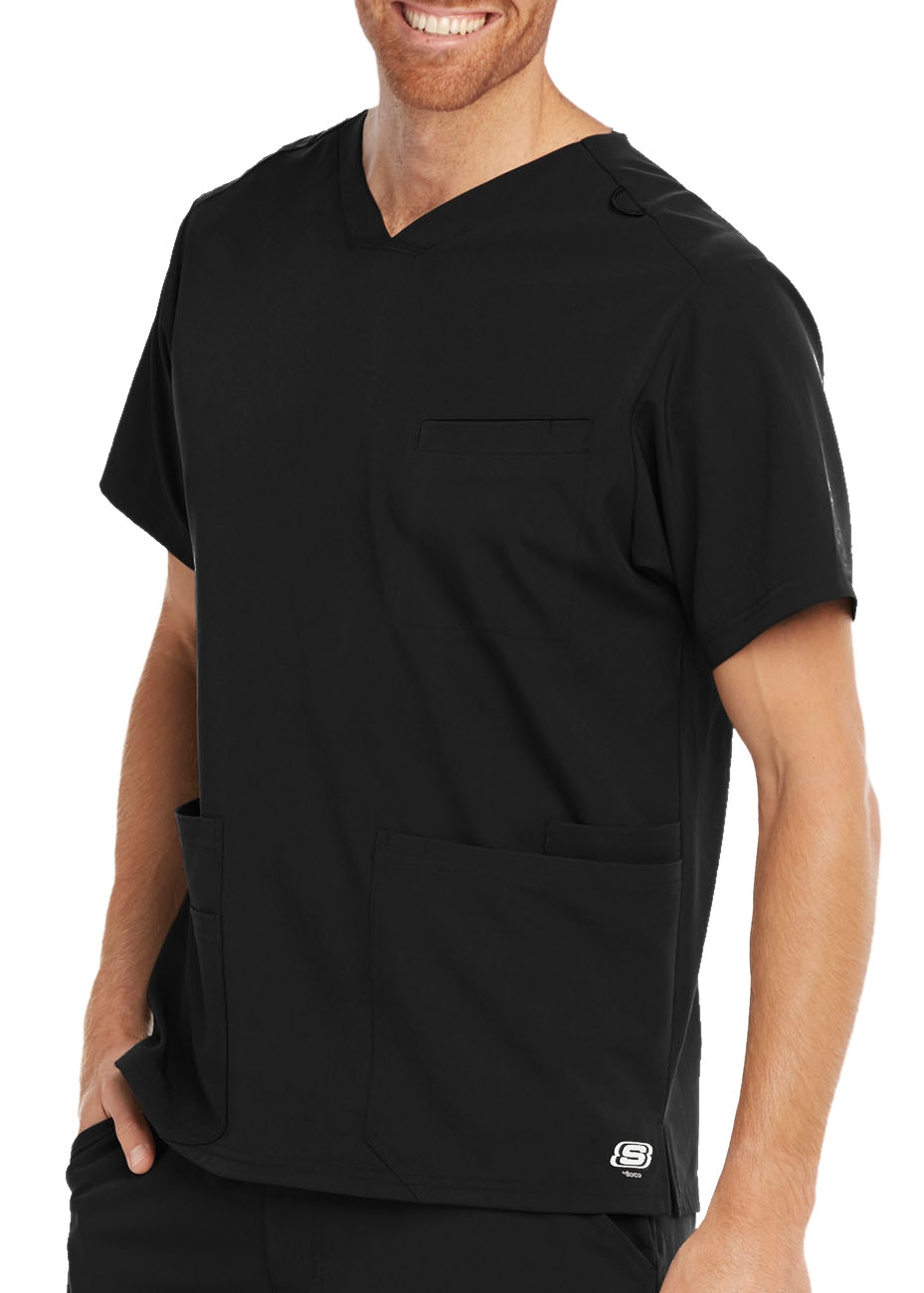 Skechers Men's Aspire 3 Pocket Sports V-Neck Scrub Top