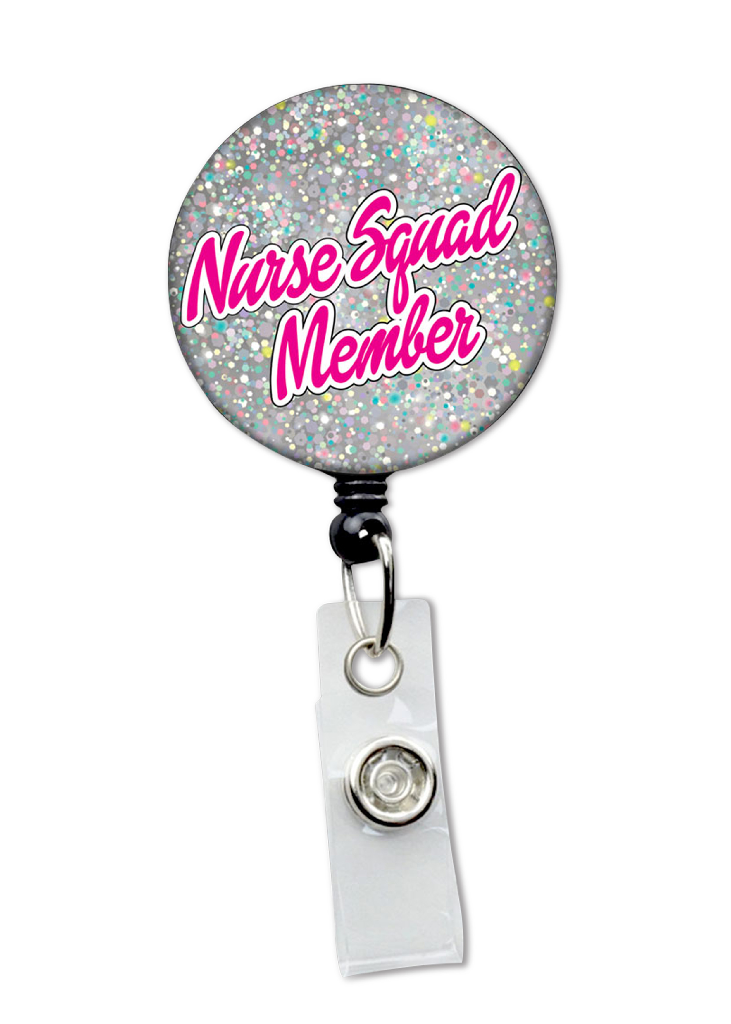 Initial This Nurse Squad Retractable Badge Holder