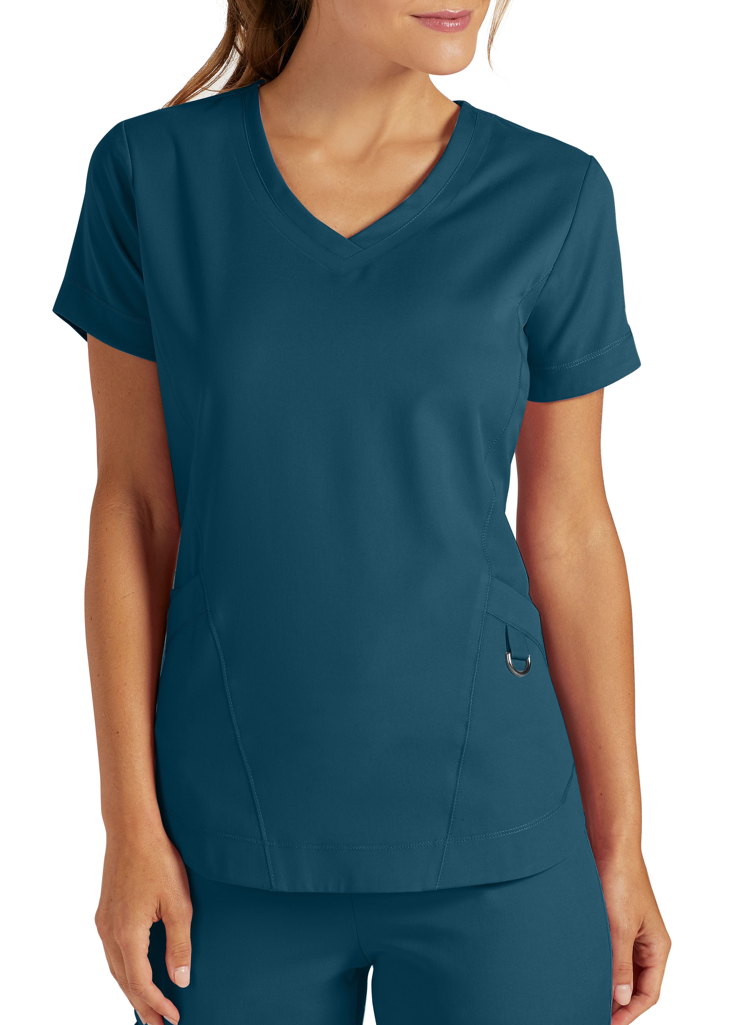 Grey's Anatomy Impact Harmony 3 Pocket Shaped Hem Scrub Top