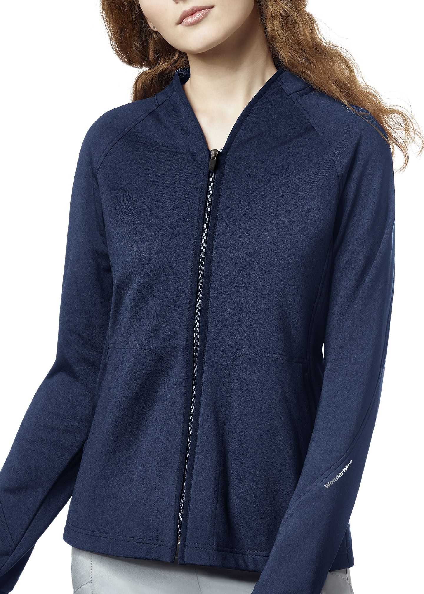 WonderWink 4 Pocket Fleece Warm Up Scrub Jacket