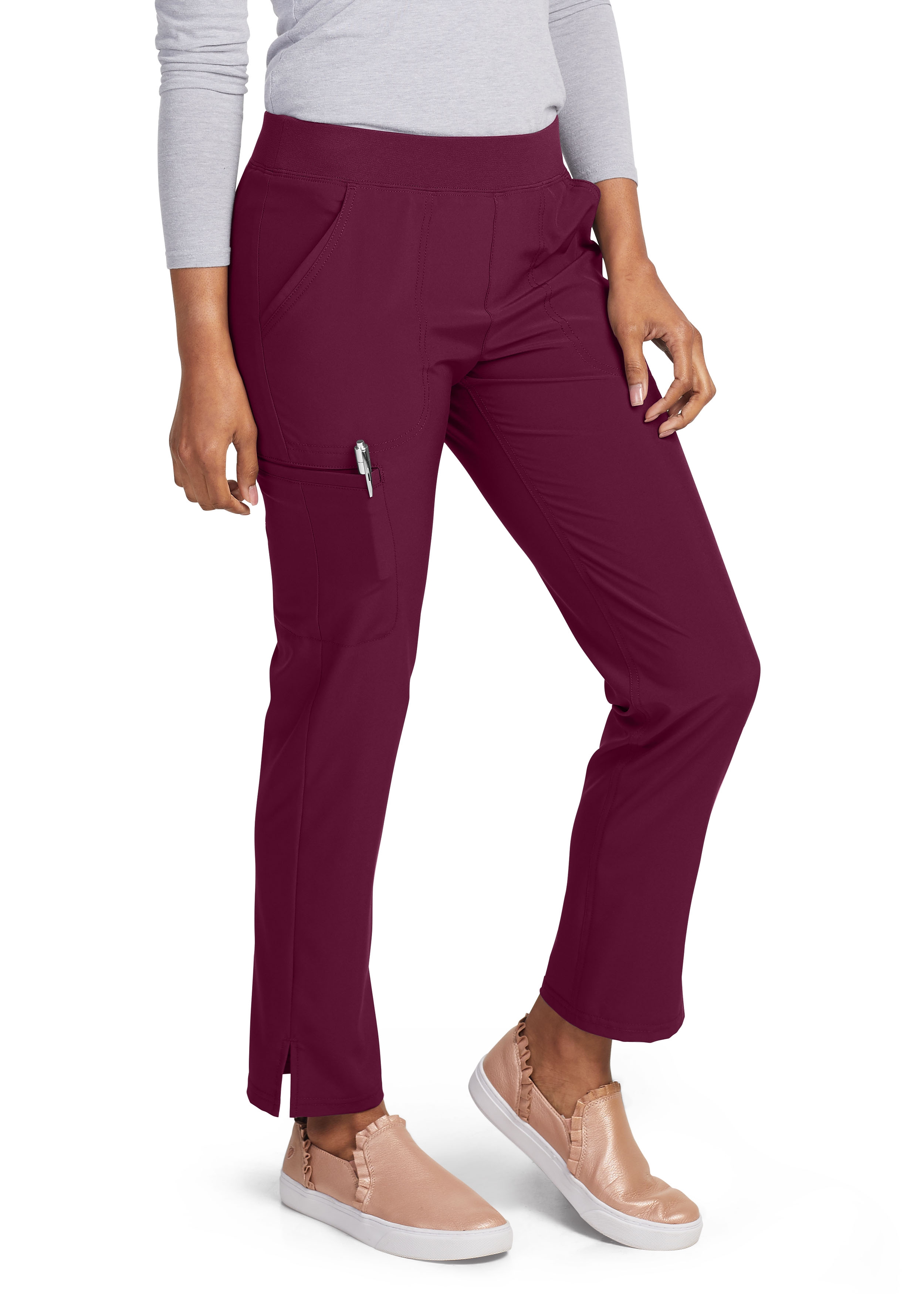 HeartSoul Love Always Sunshine Bungee Hem Cargo Scrub Pant