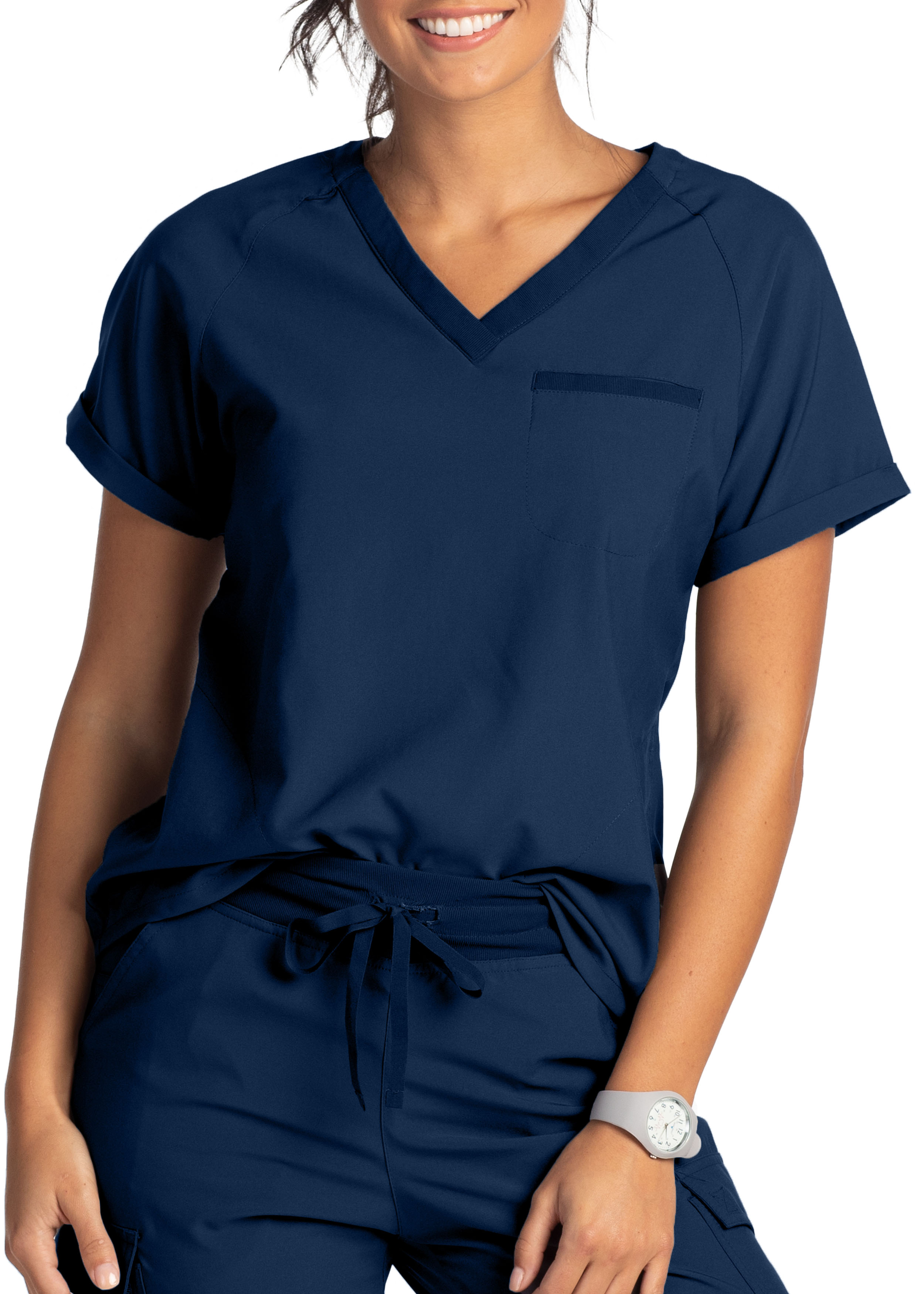 Beyond Scrubs Active+ Olivia V-Neck Scrub Top