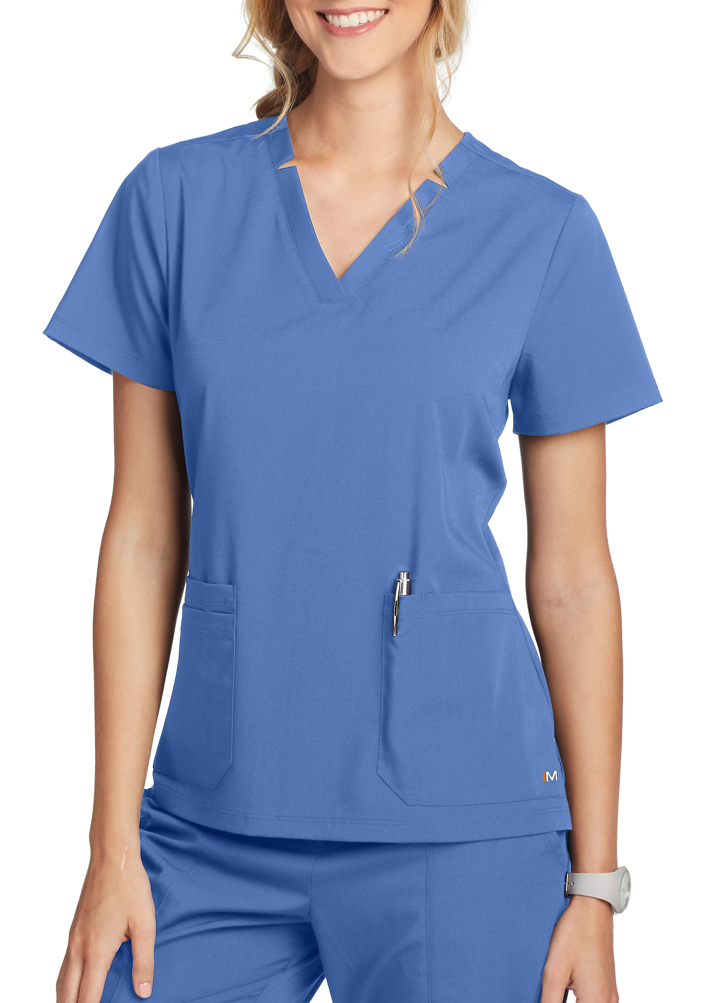 Motion by Barco Claire 3 Pocket V-Neck Hi-Low Hem Scrub Top