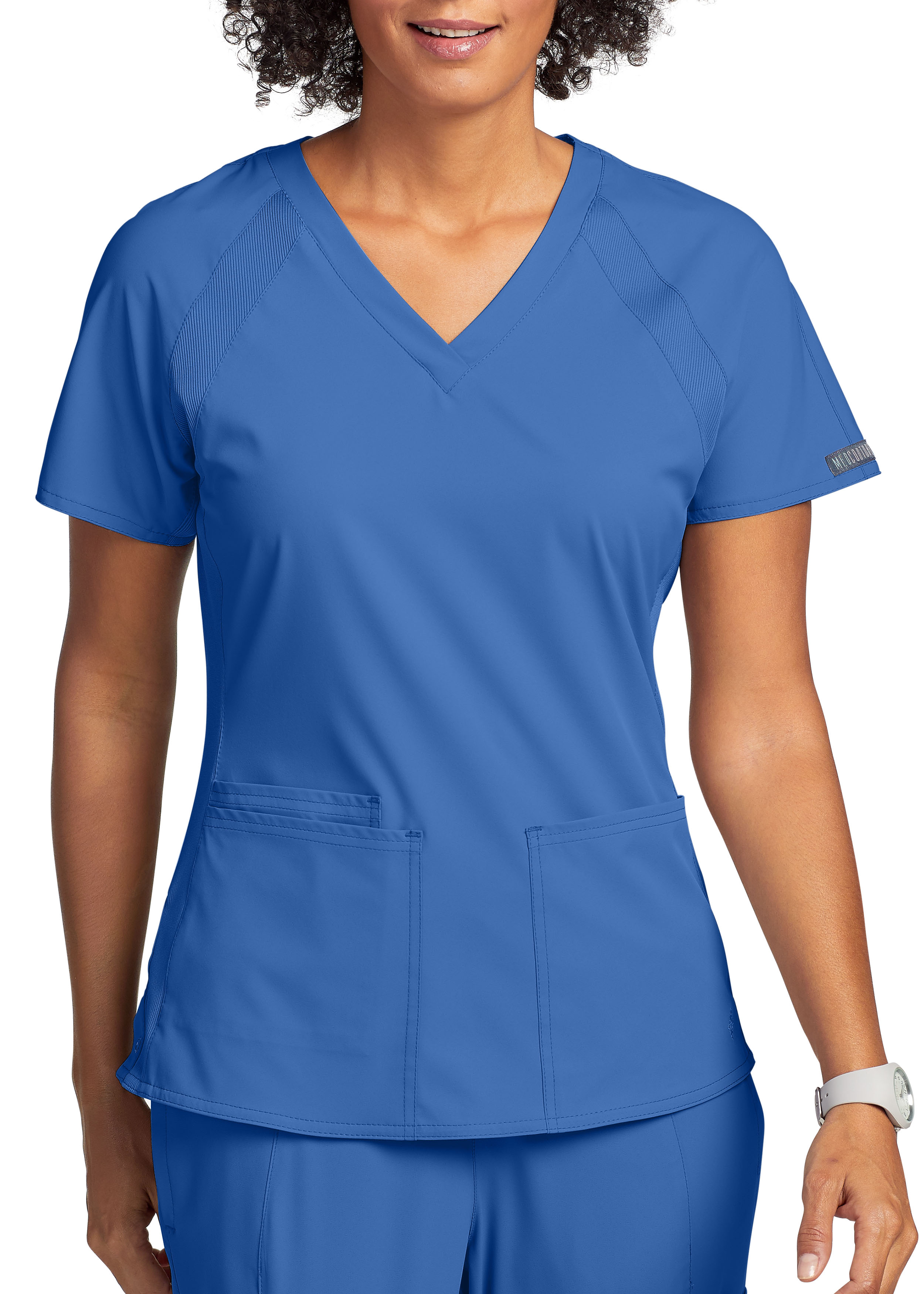 Peaches By Med Couture Raglan 3 Pocket Scrub Top