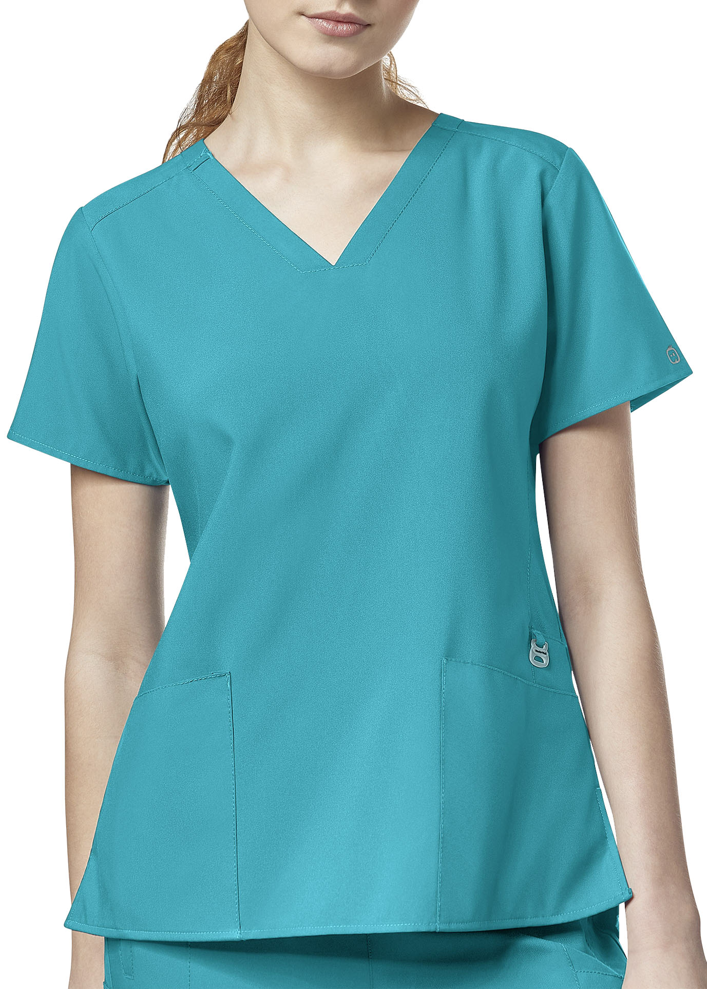 WonderWink W123 Flex Back Stylized V-Neck Scrub Top