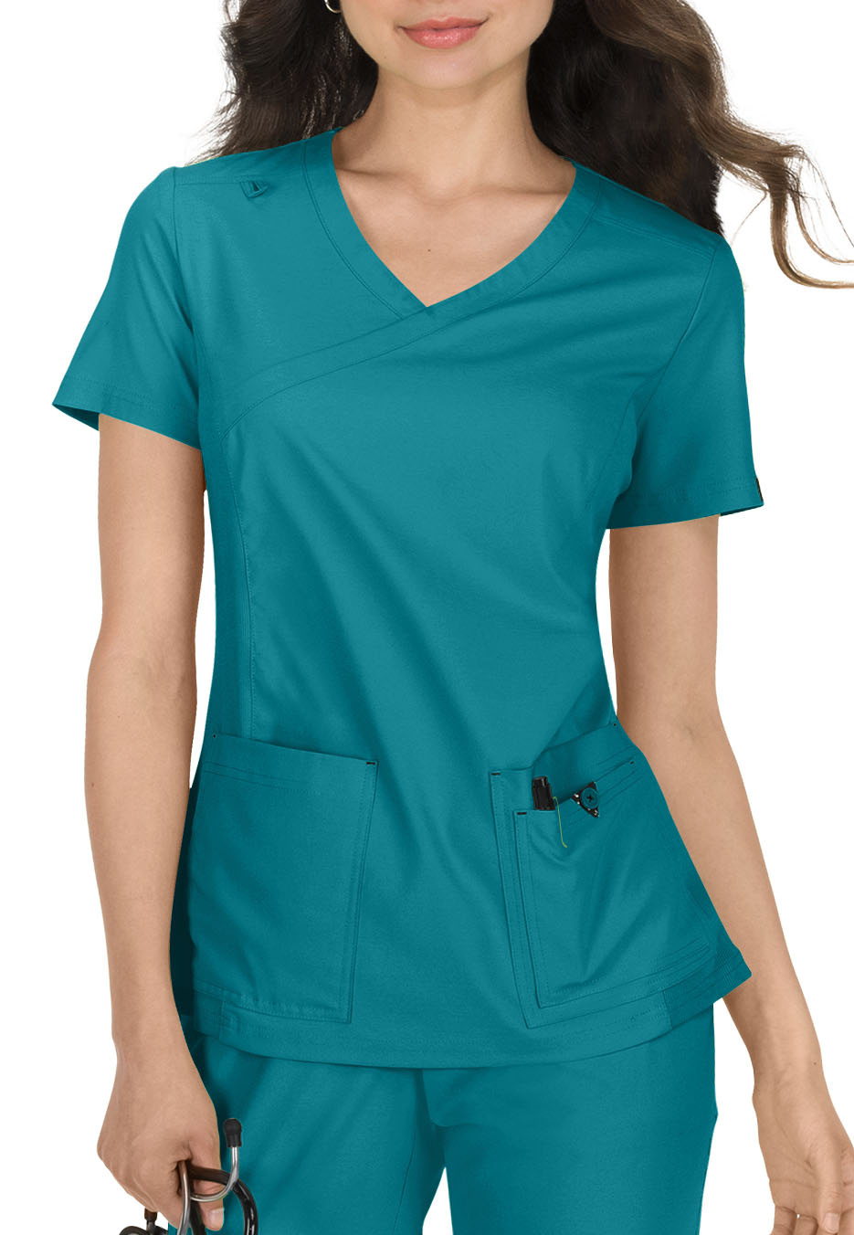 Koi Basics Katie Crossover Scrub Top