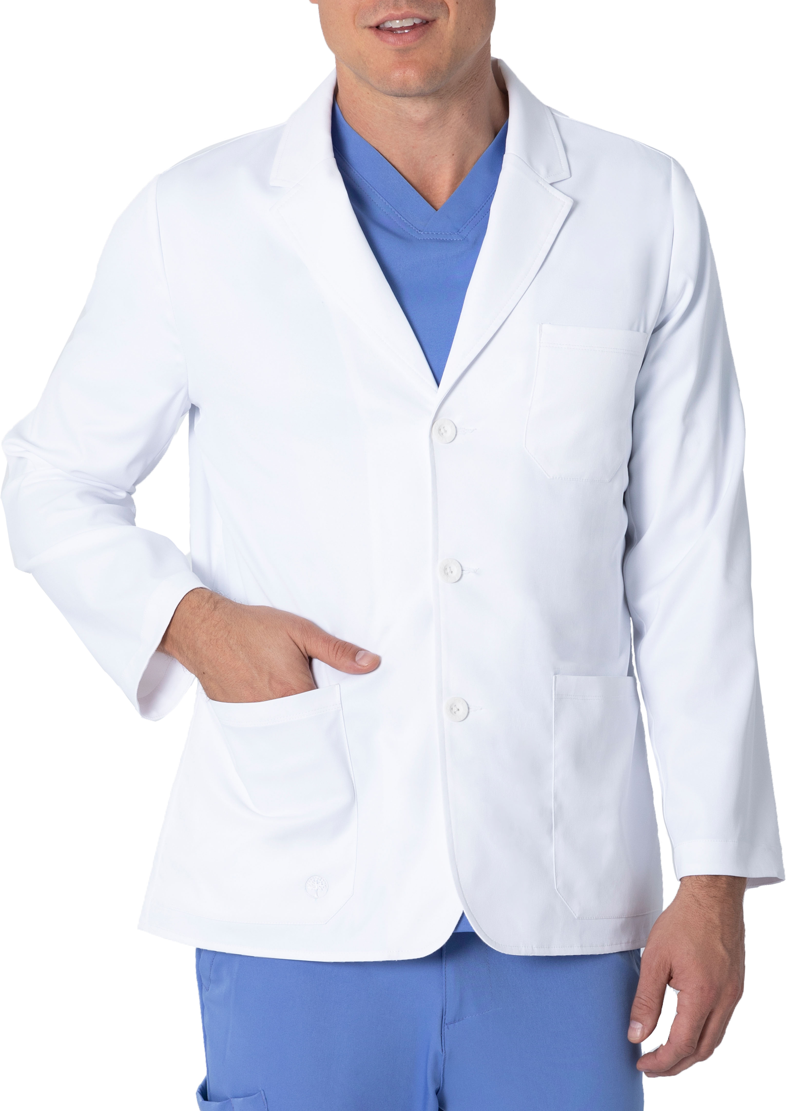 The White Coat The Minimalist Leo 30.5 Inch 5 Pocket Lab Coat