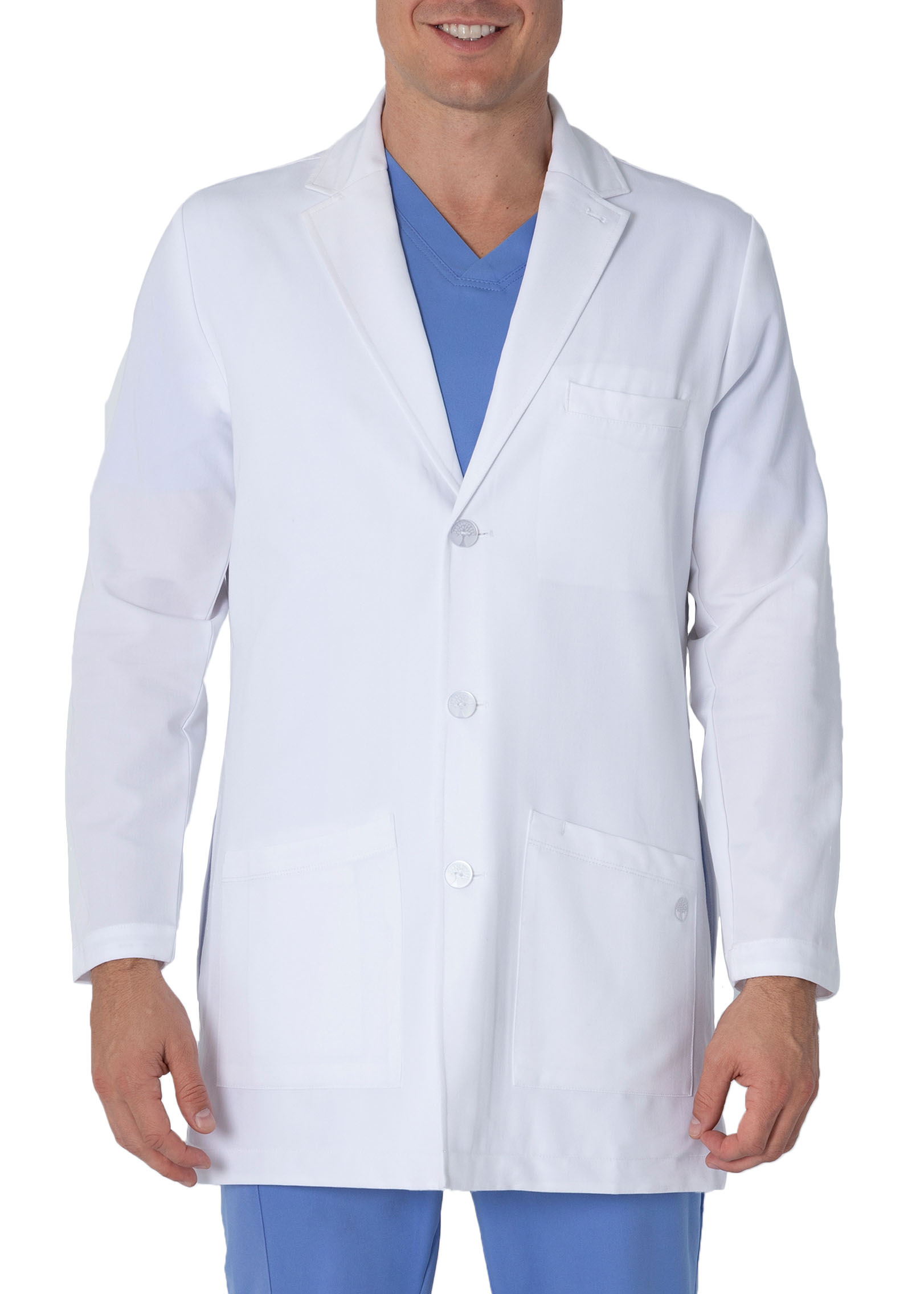 The White Coat The Modernist Logan 35.5 Inch 5 Pocket Lab Coat