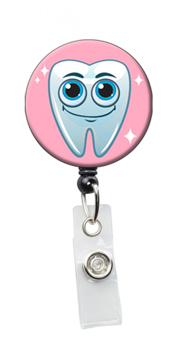 Initial This Tooth Retractable Badge Holders