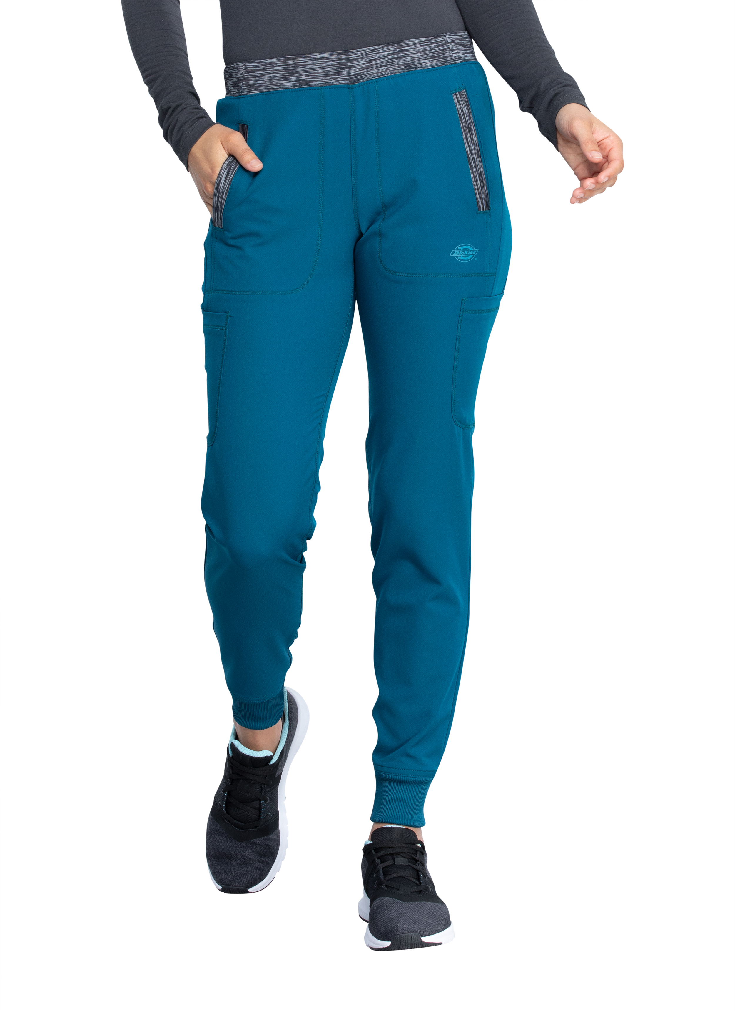 Dickies Dynamix Tapered Leg Jogger Scrub Pants With Melange Contrast