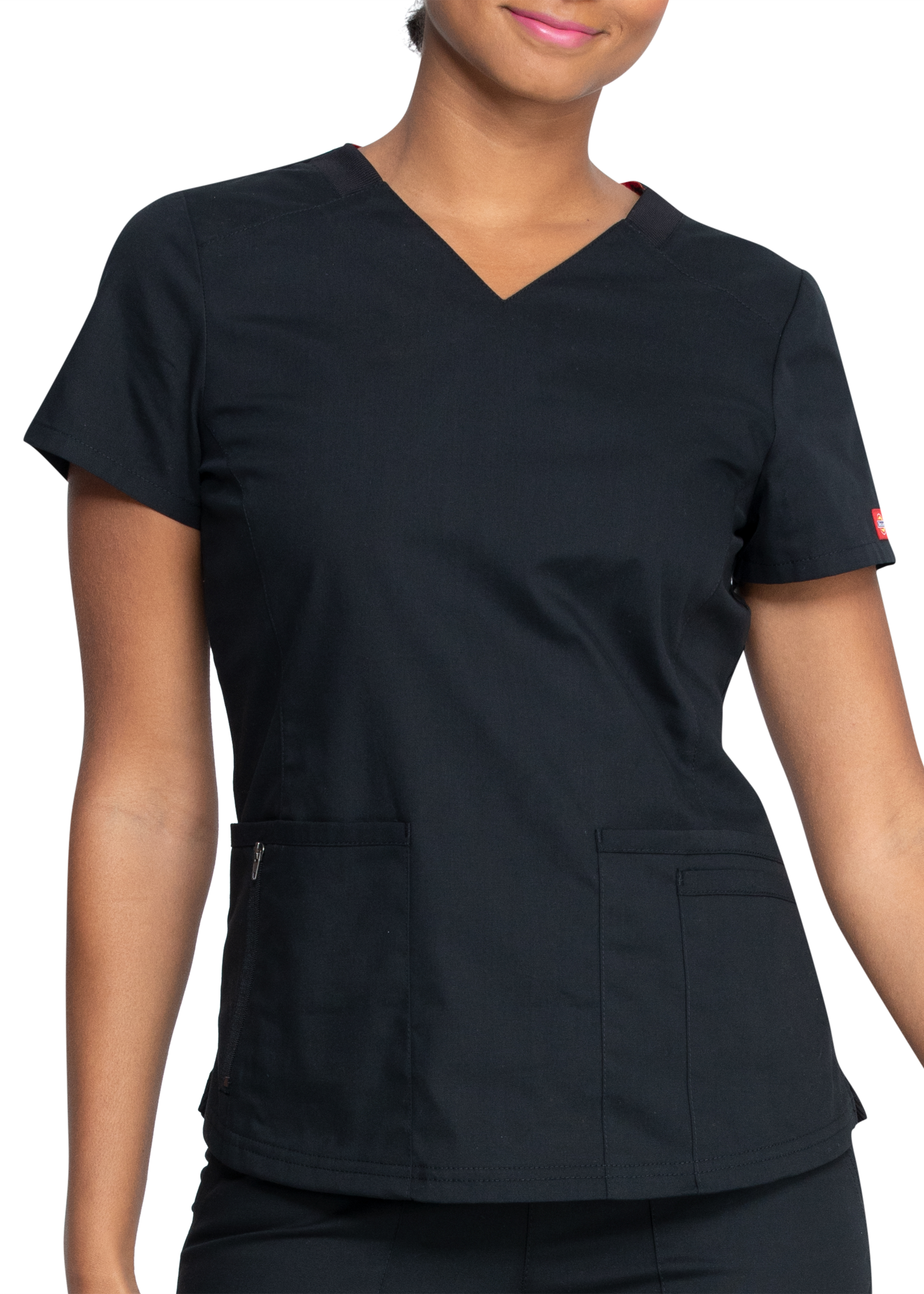 Dickies EDS Signature Rib Knit V-Neck Scrub Top