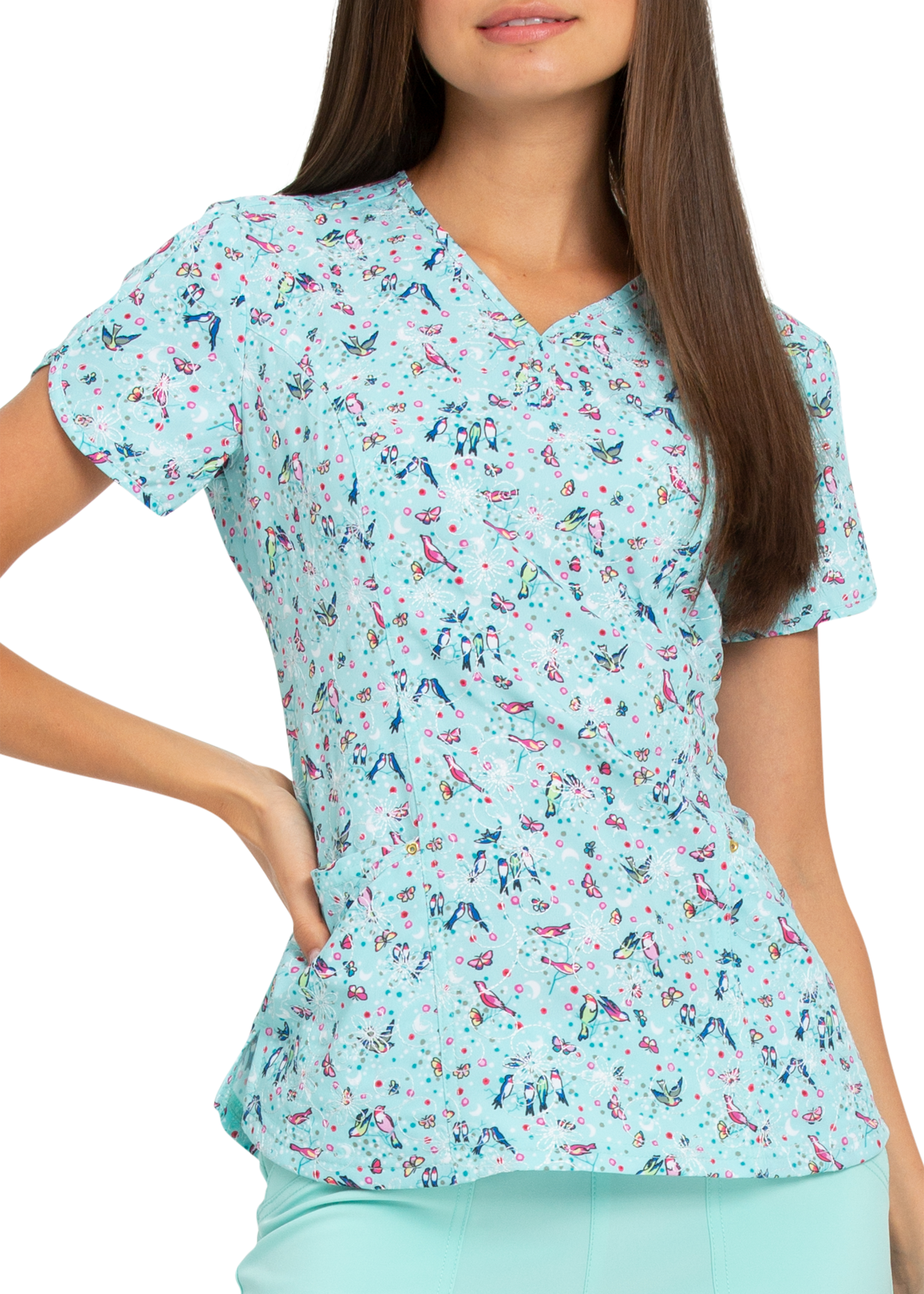 HeartSoul Love Always My Tweet Heart Print Scrub Top