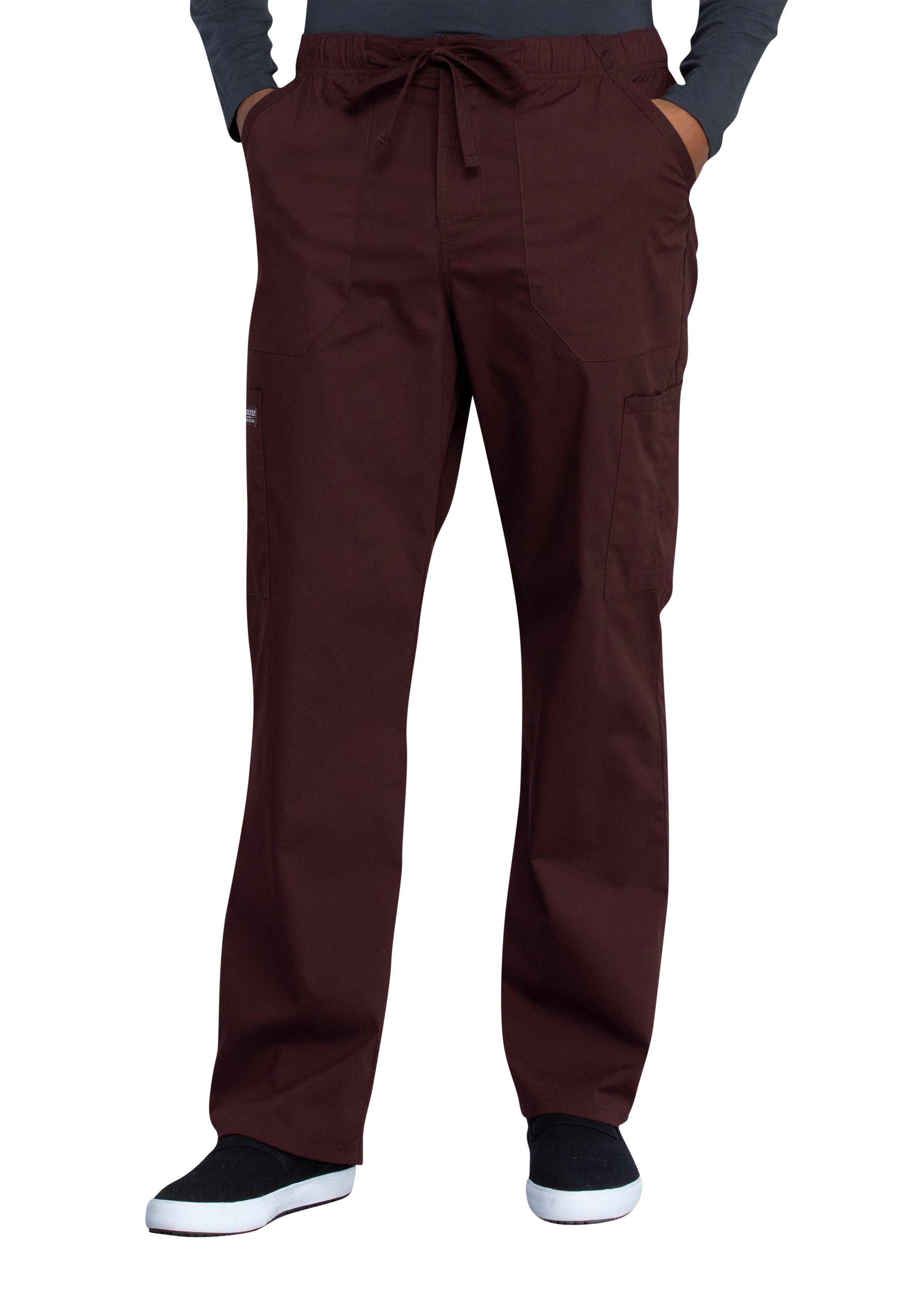 Cherokee Workwear Professionals Men's Tapered Leg Drawstring Cargo Scrub Pants