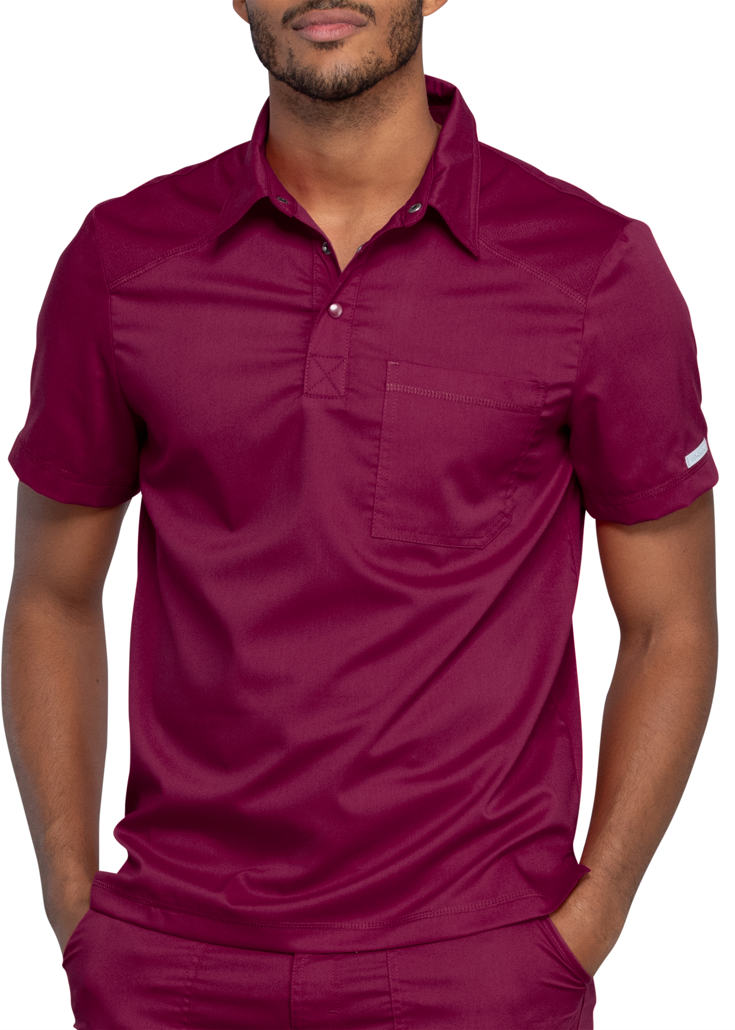 Cherokee Workwear Revolution Men's Polo Scrub Top