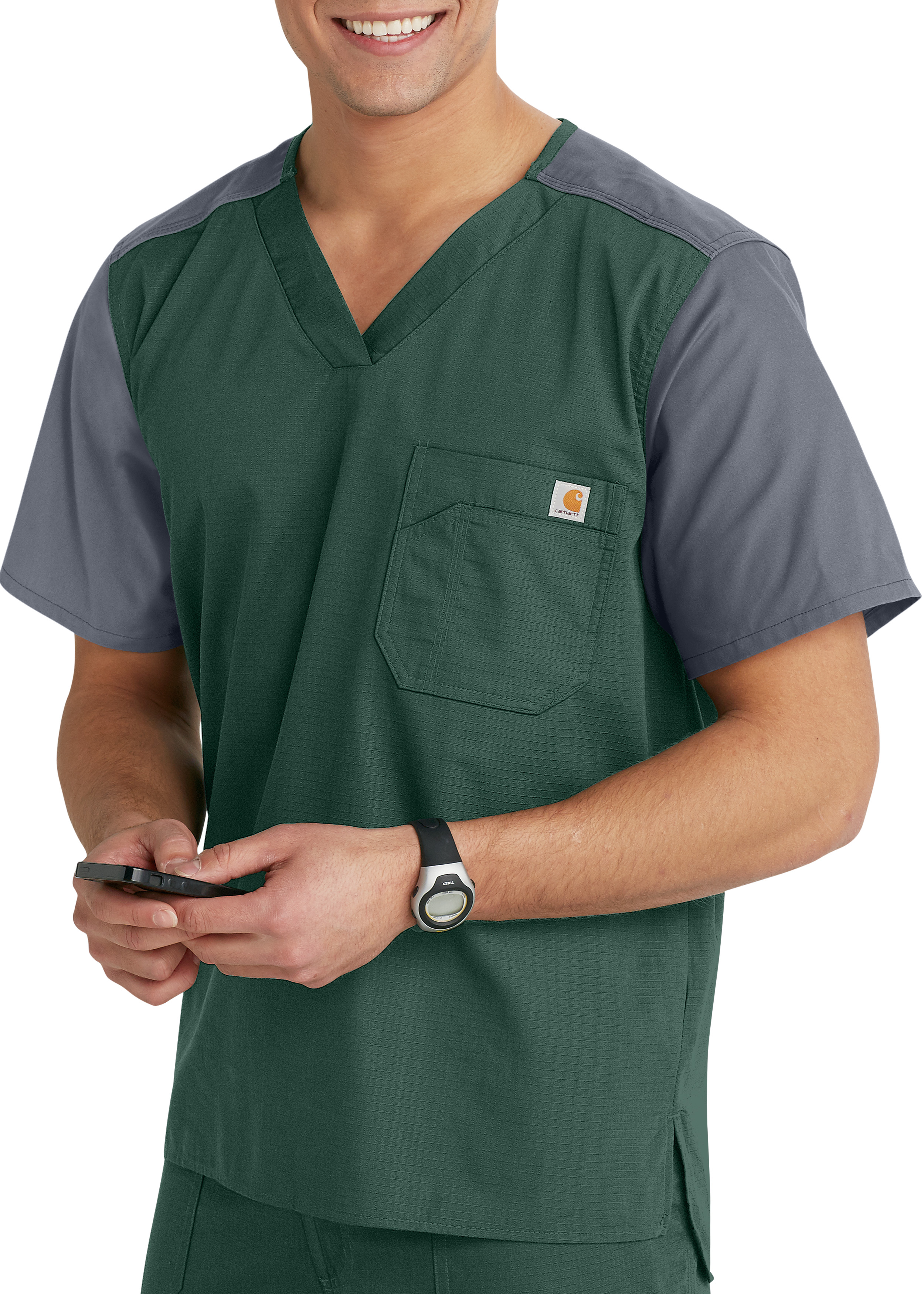 Carhartt Ripstop Men's Contrast V-Neck Utility Scrub Top