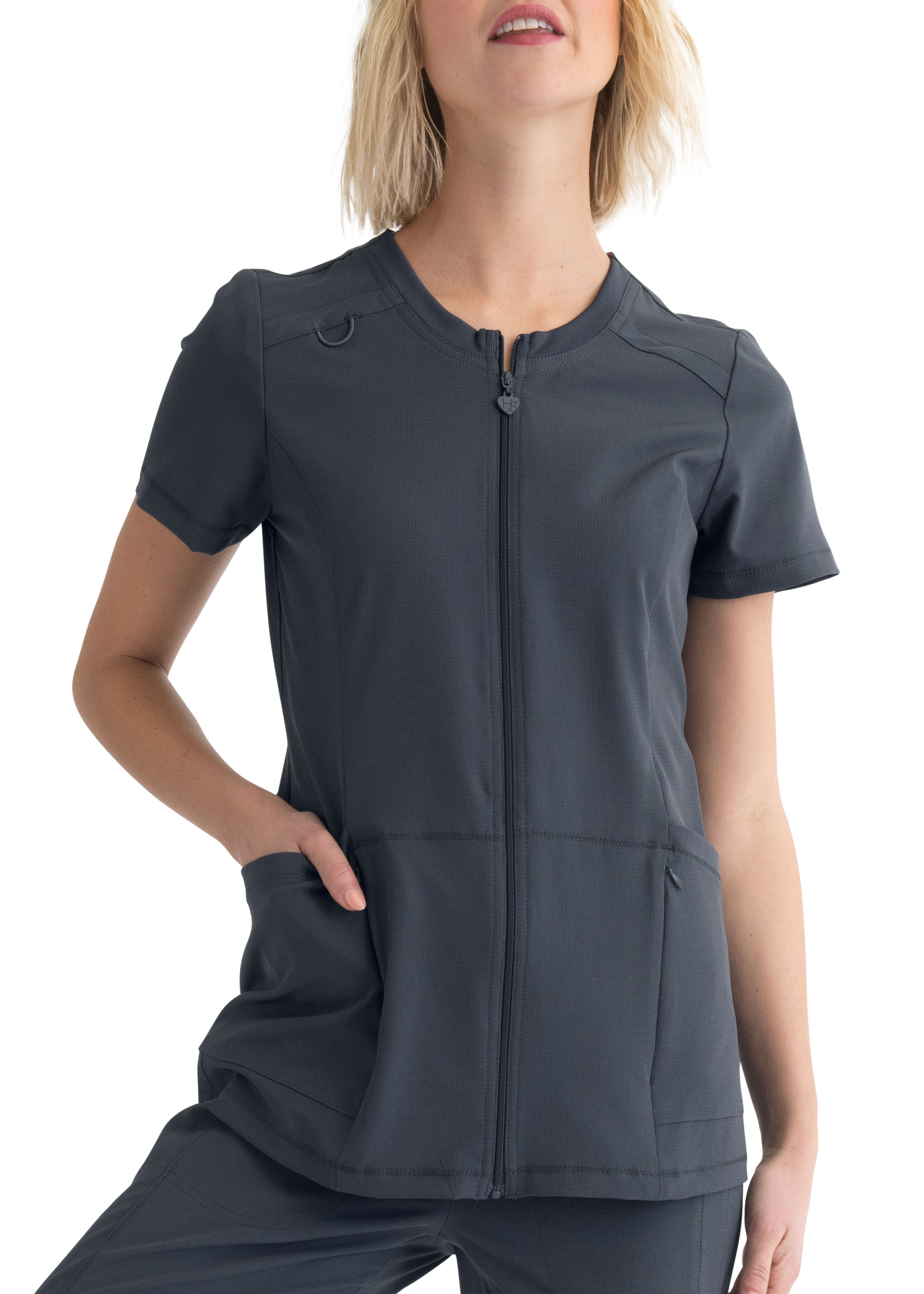 HeartSoul Limited Edition Zip Front Scrub Top