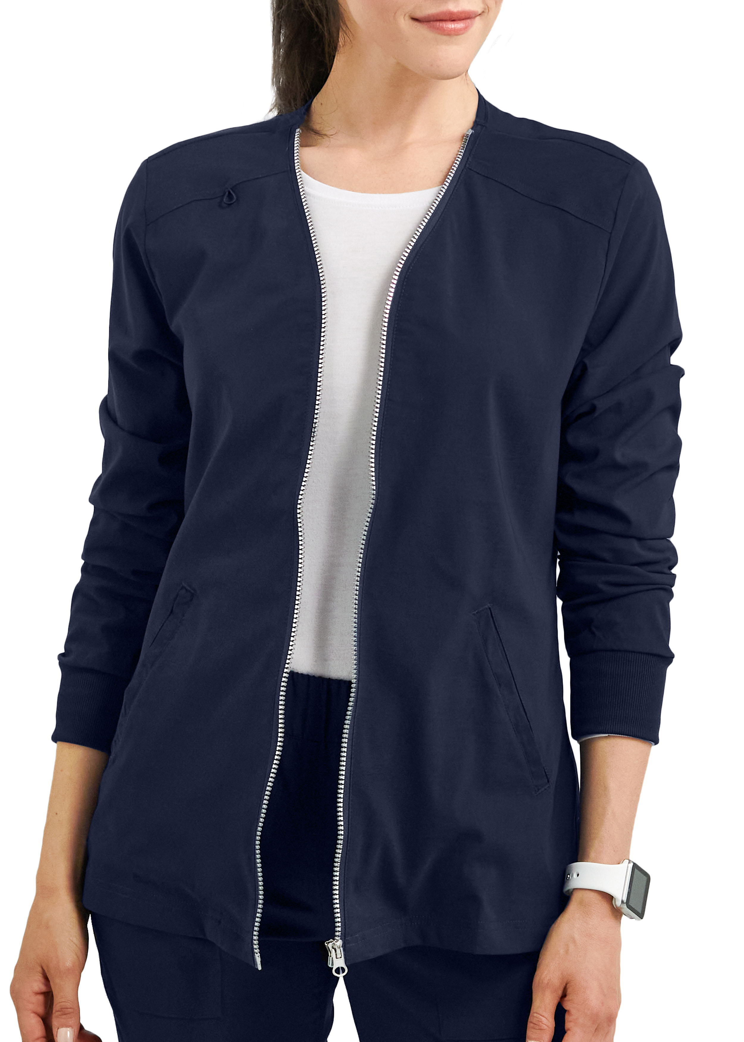 Koi Basics Alanna 2 Pocket Zipper Neckline Jacket