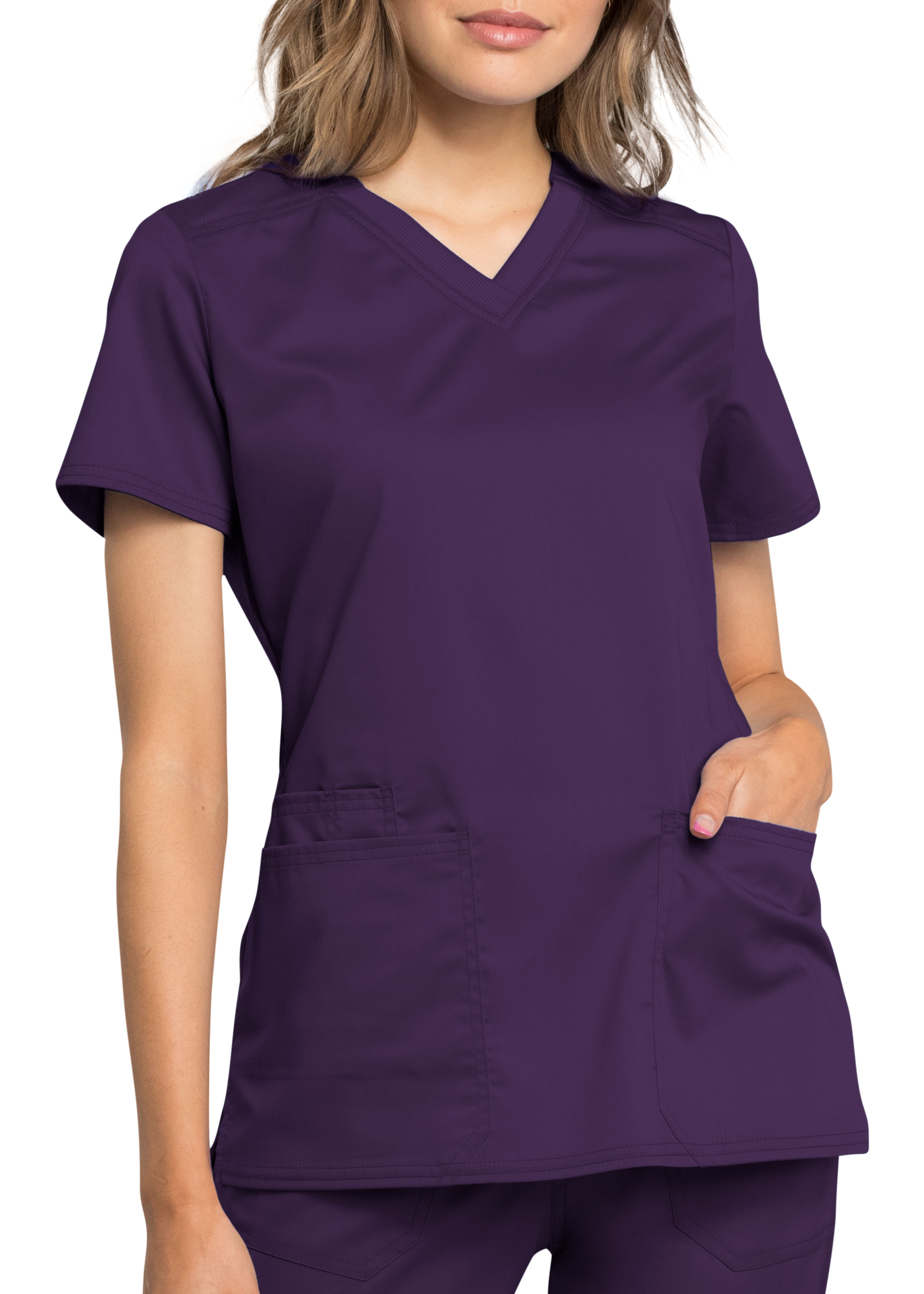 Cherokee Workwear Revolution Tech V-Neck Scrub Top With Certainty