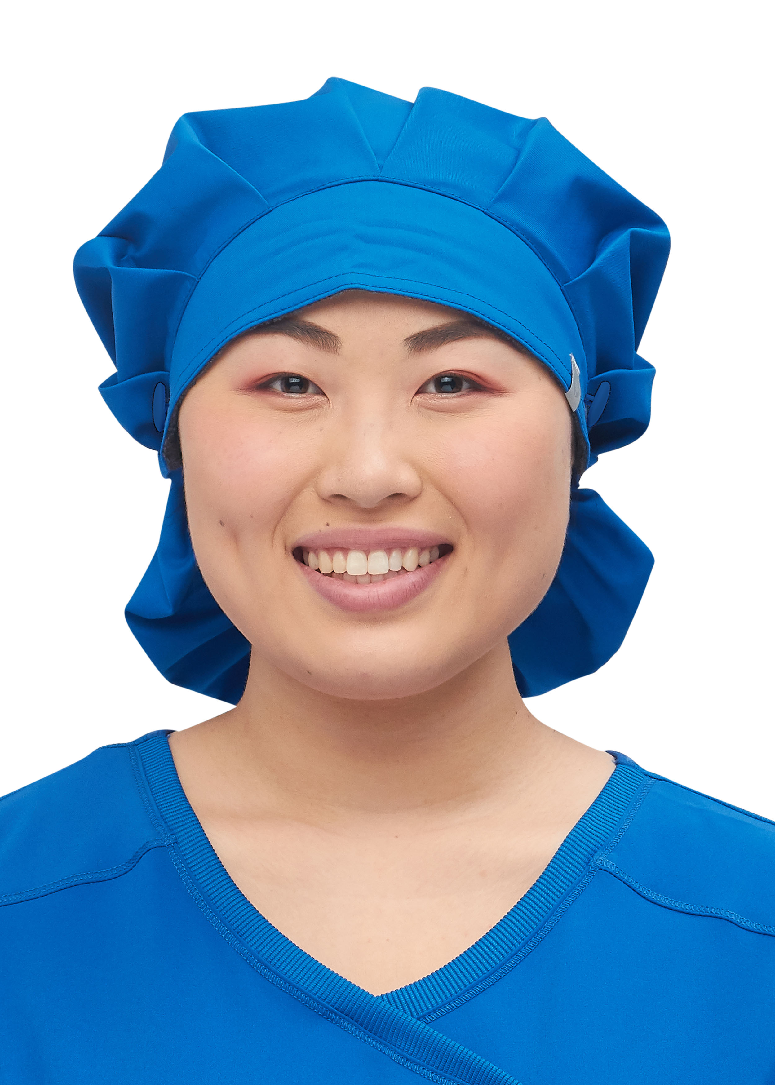 Cherokee Workwear Revolution Tech Bouffant Scrub Cap with Button Feature +Certainty