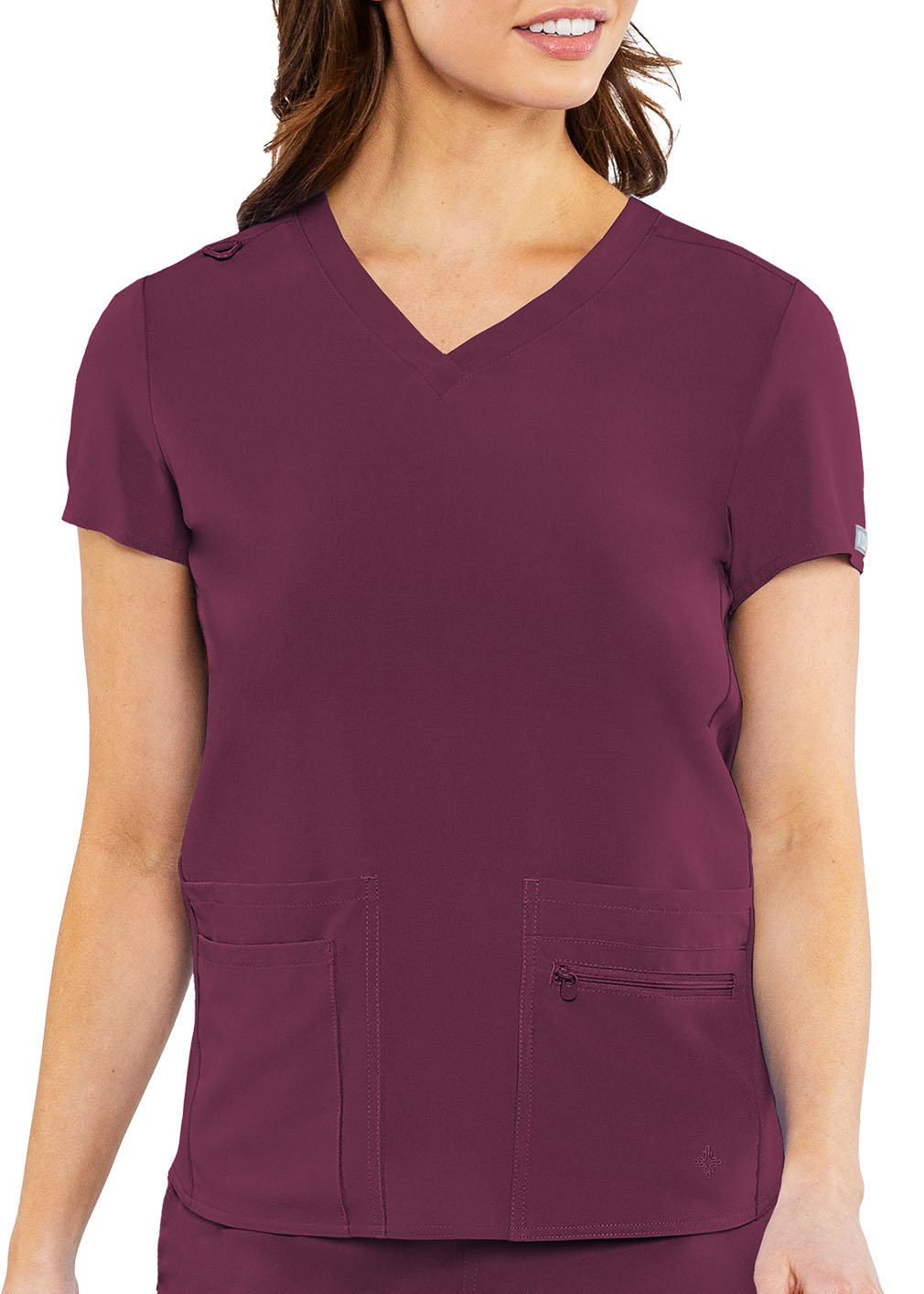 Med Couture Energy 4 Pocket V-Neck Scrub Top