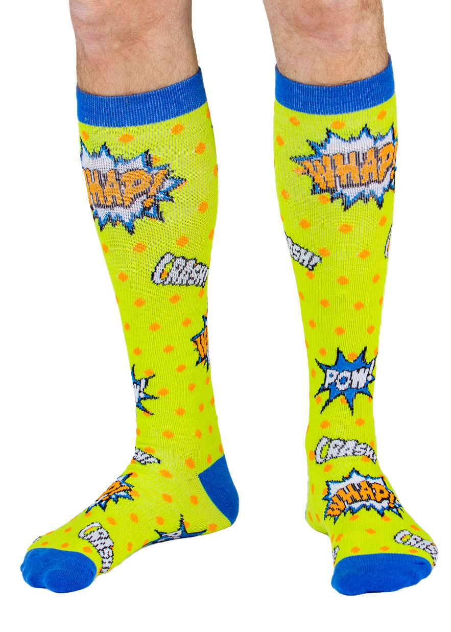 Landau Men's Comic Book 8-15mmHg Compression Socks