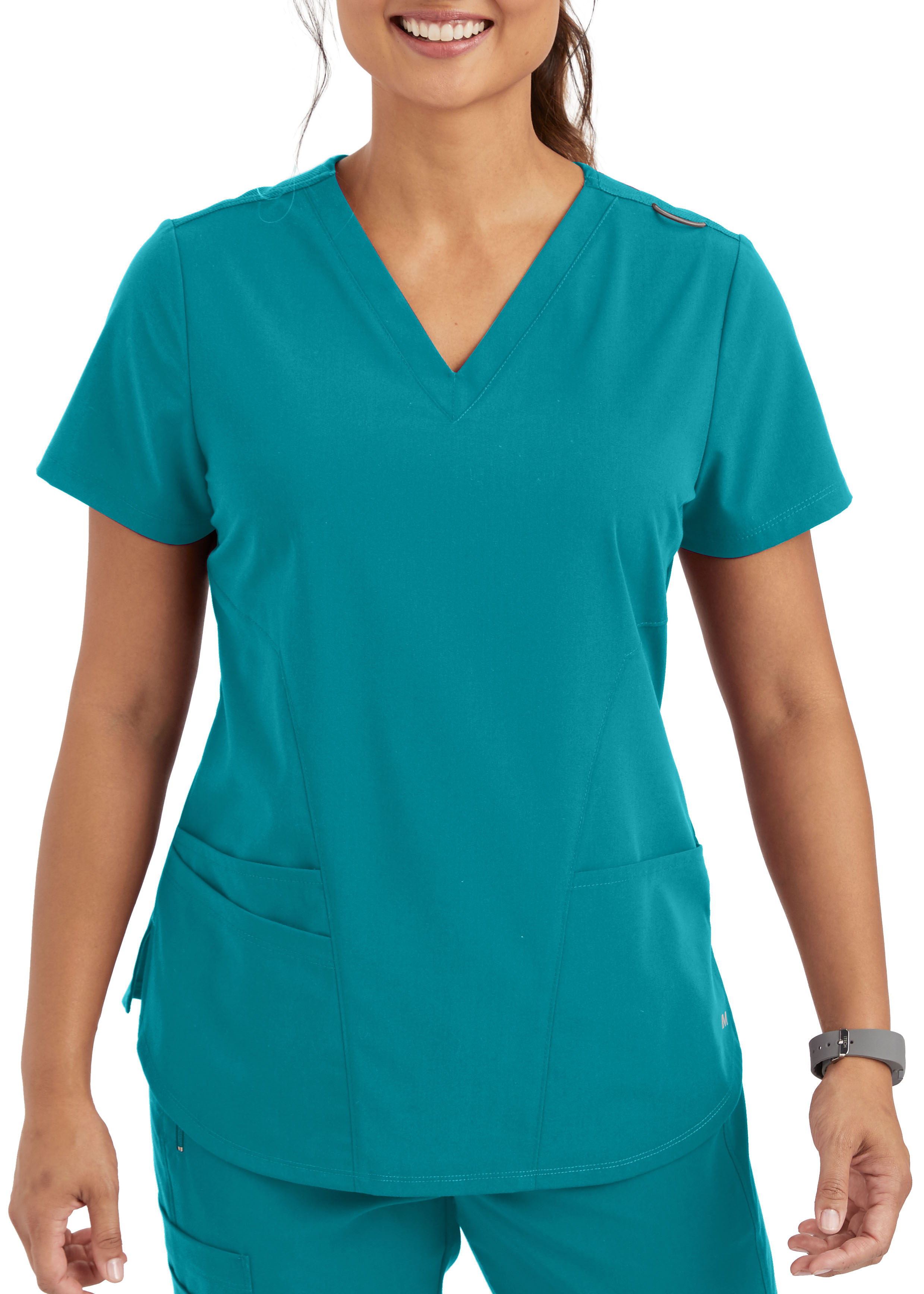 Motion by Barco Jill 3 Pocket Princess Seam Back Scrub Top