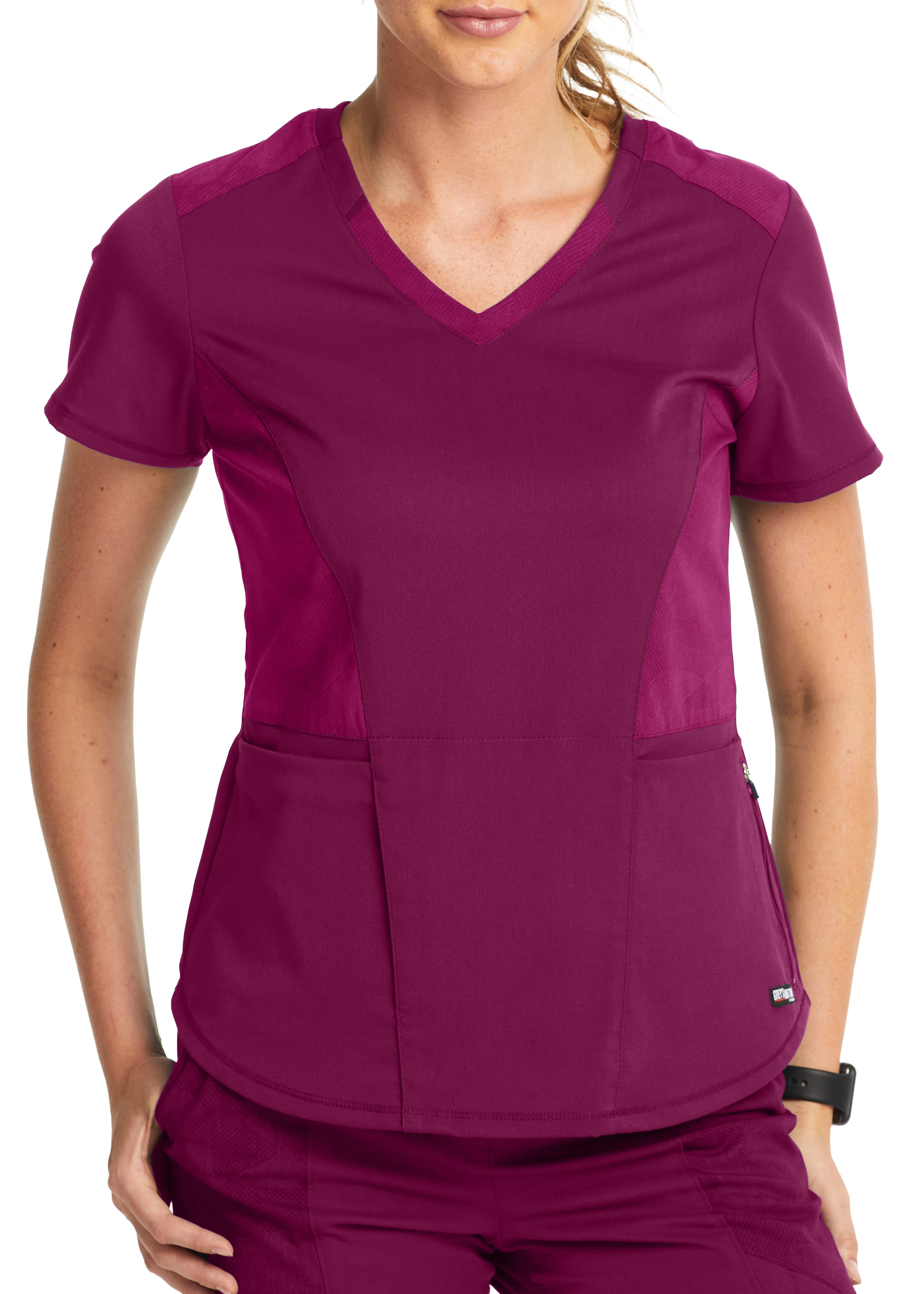 Grey's Anatomy Spandex Stretch Cloud Mesh V-Neck Scrub Top