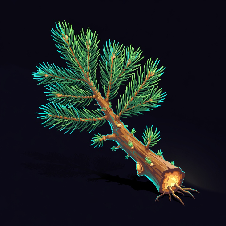 Ancient Evergreen Branch
