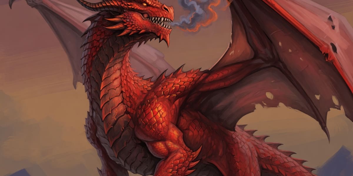 An adult red dragon, a full stat block's worth of monster