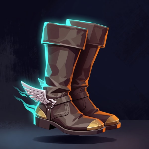 Boots of Speed, crackling with arcane energy