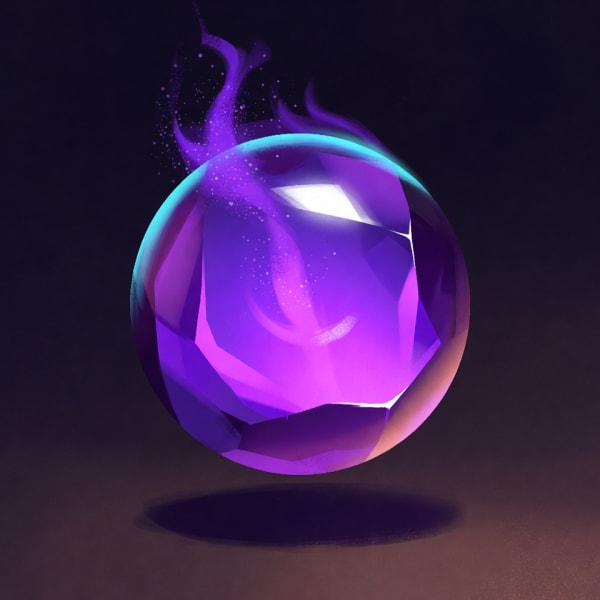 An arcane focus orb swirling with unidentifiable magical energy